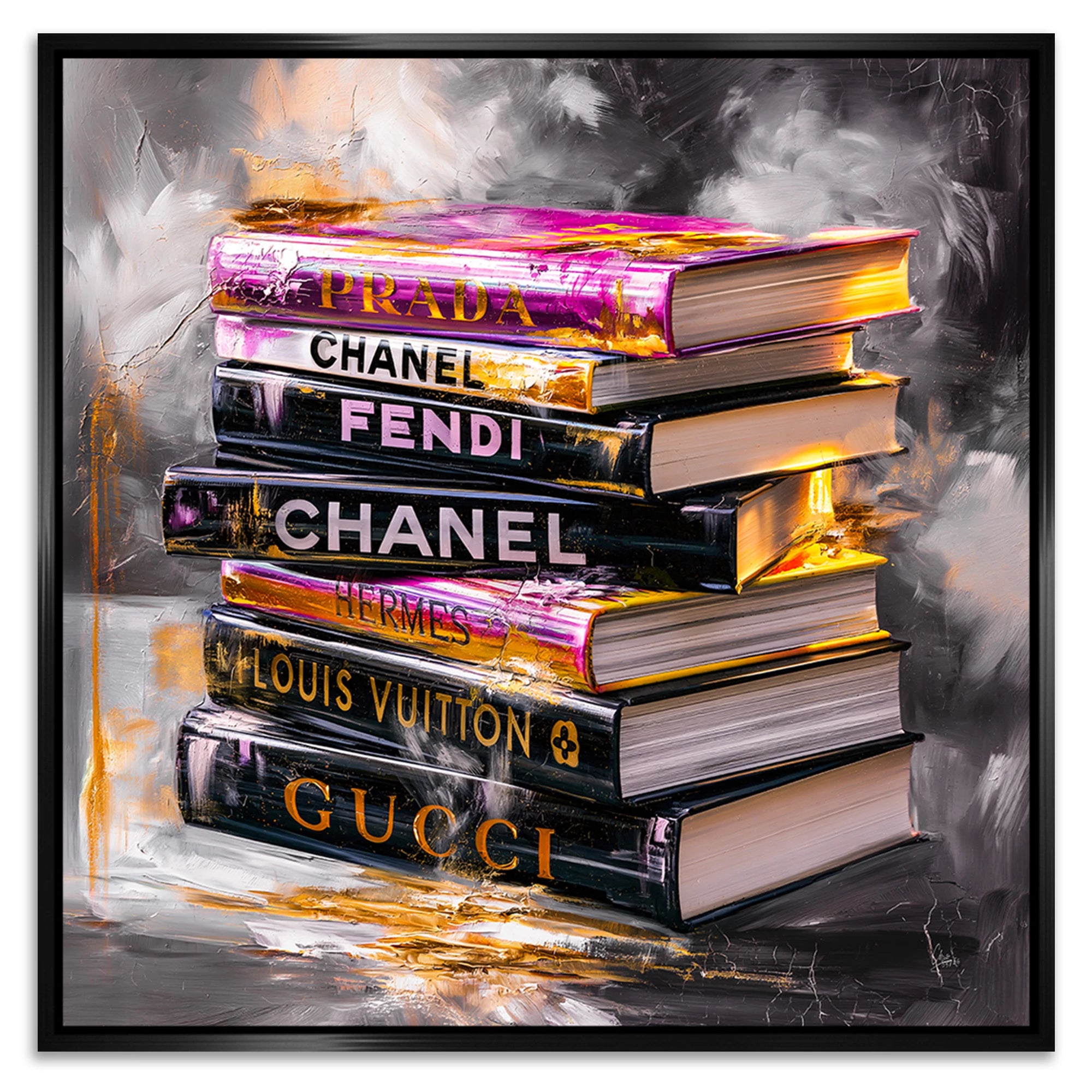 Fashion Bücher Alu Dibond Wandbild