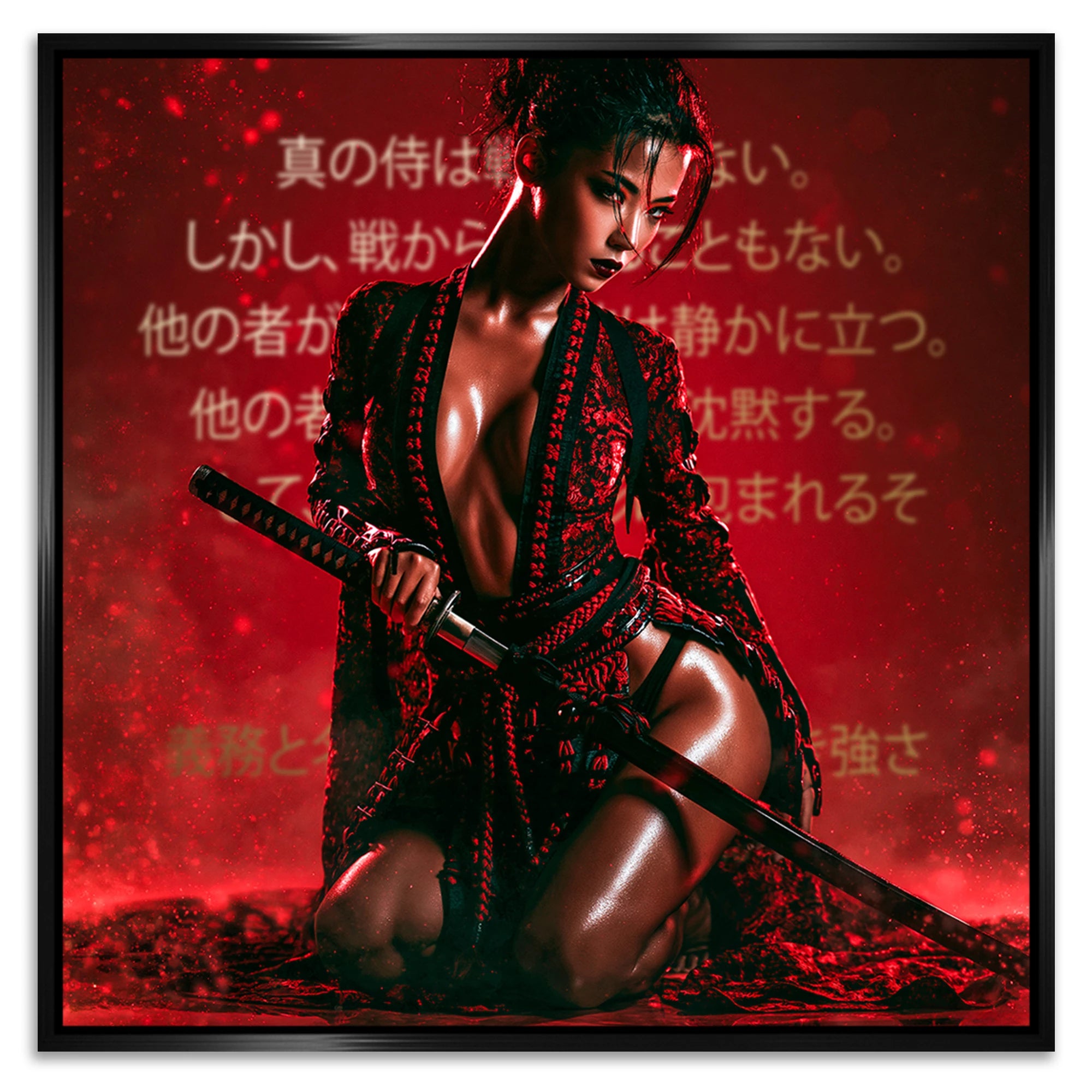 Samurai Rouge Alu Dibond Wandbild