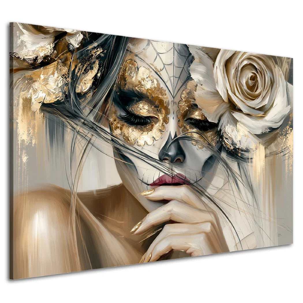 La Catrina Golden Silence AluDibond Wandbild