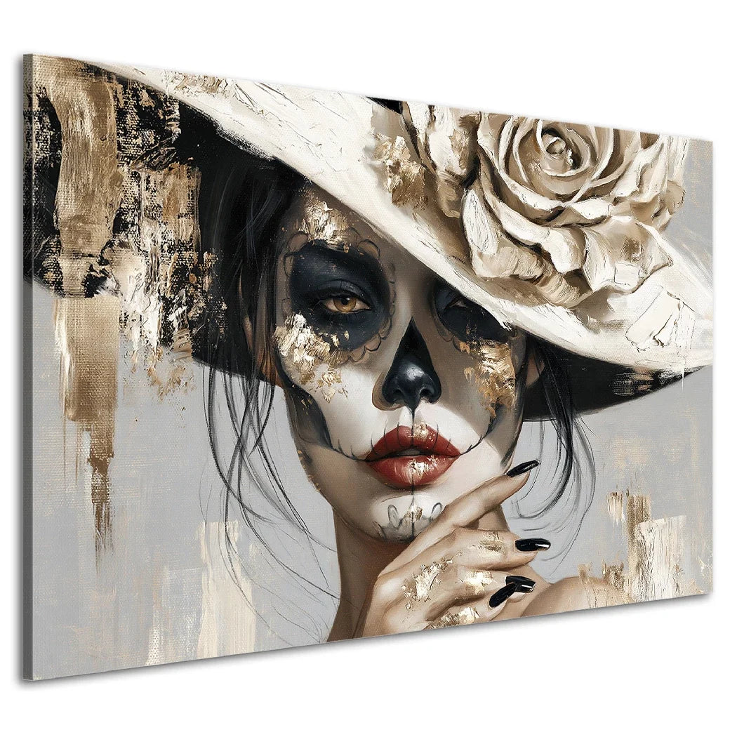 La Catrina Golden Rose AluDibond Wandbild