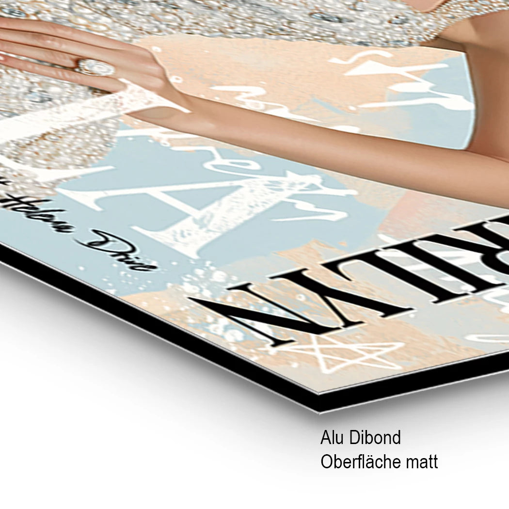Marilyn Eis Glamour Alu Dibond Wandbild