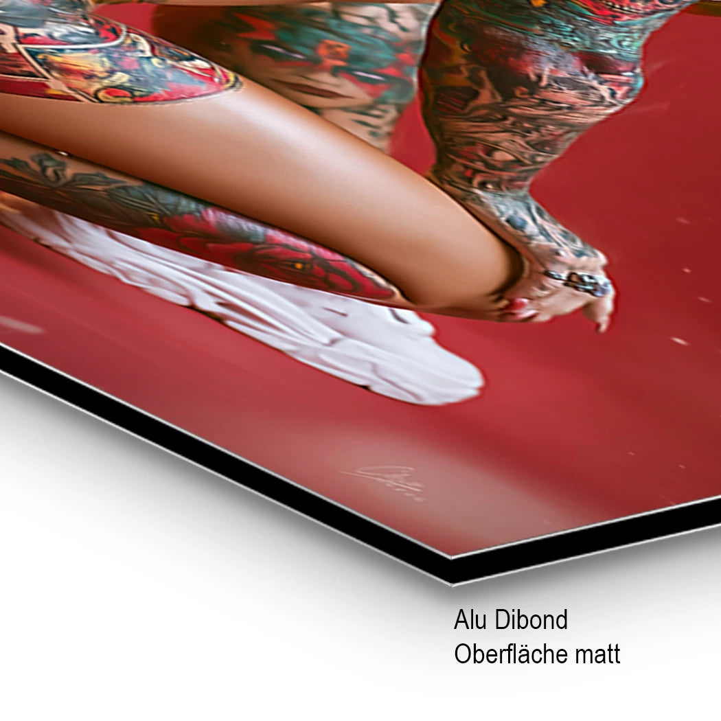 Goldene Amazone Alu Dibond Wandbild