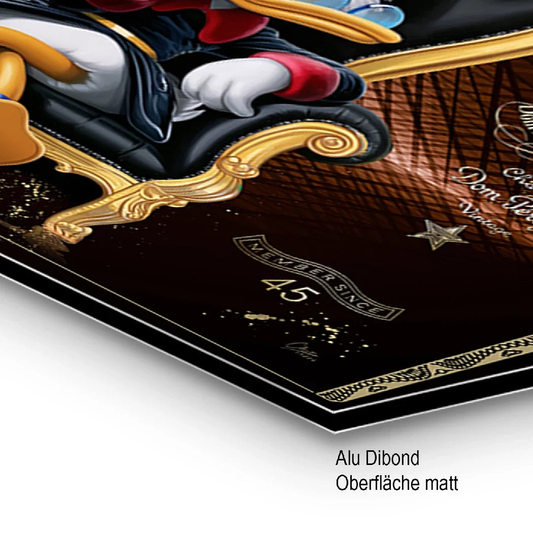 Dagobert Duck Goldrausch AluDibond Wandbild