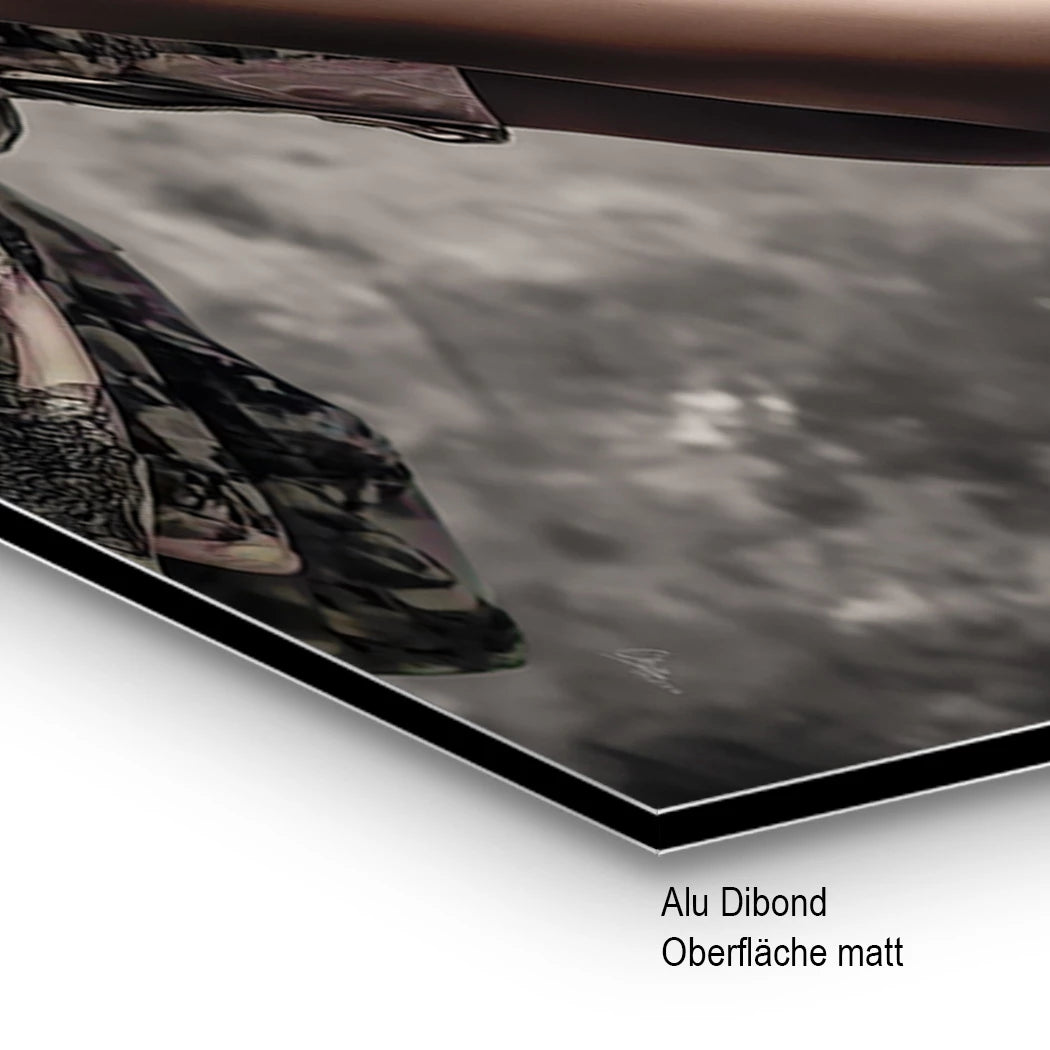 Rosen Dame Alu Dibond Wandbild