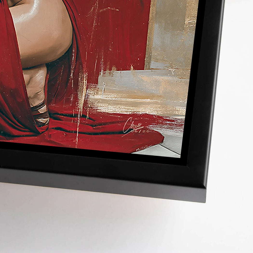 Goldene Gladiatorin Alu Dibond Wandbild