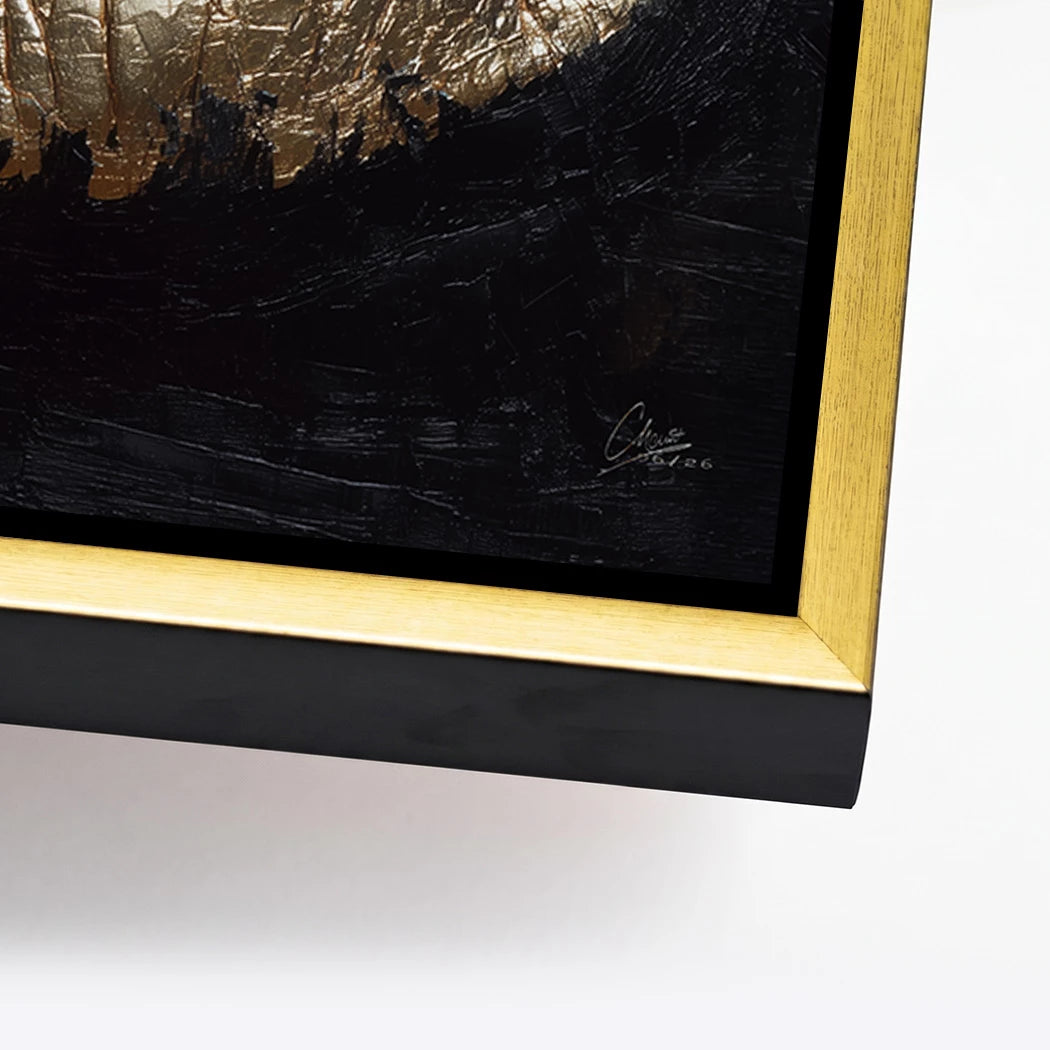 Goldene Lippen Alu Dibond Wandbild