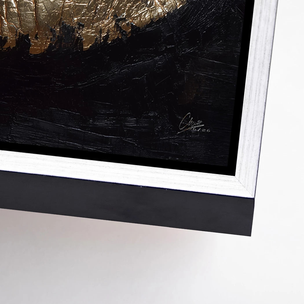 Goldene Lippen Alu Dibond Wandbild