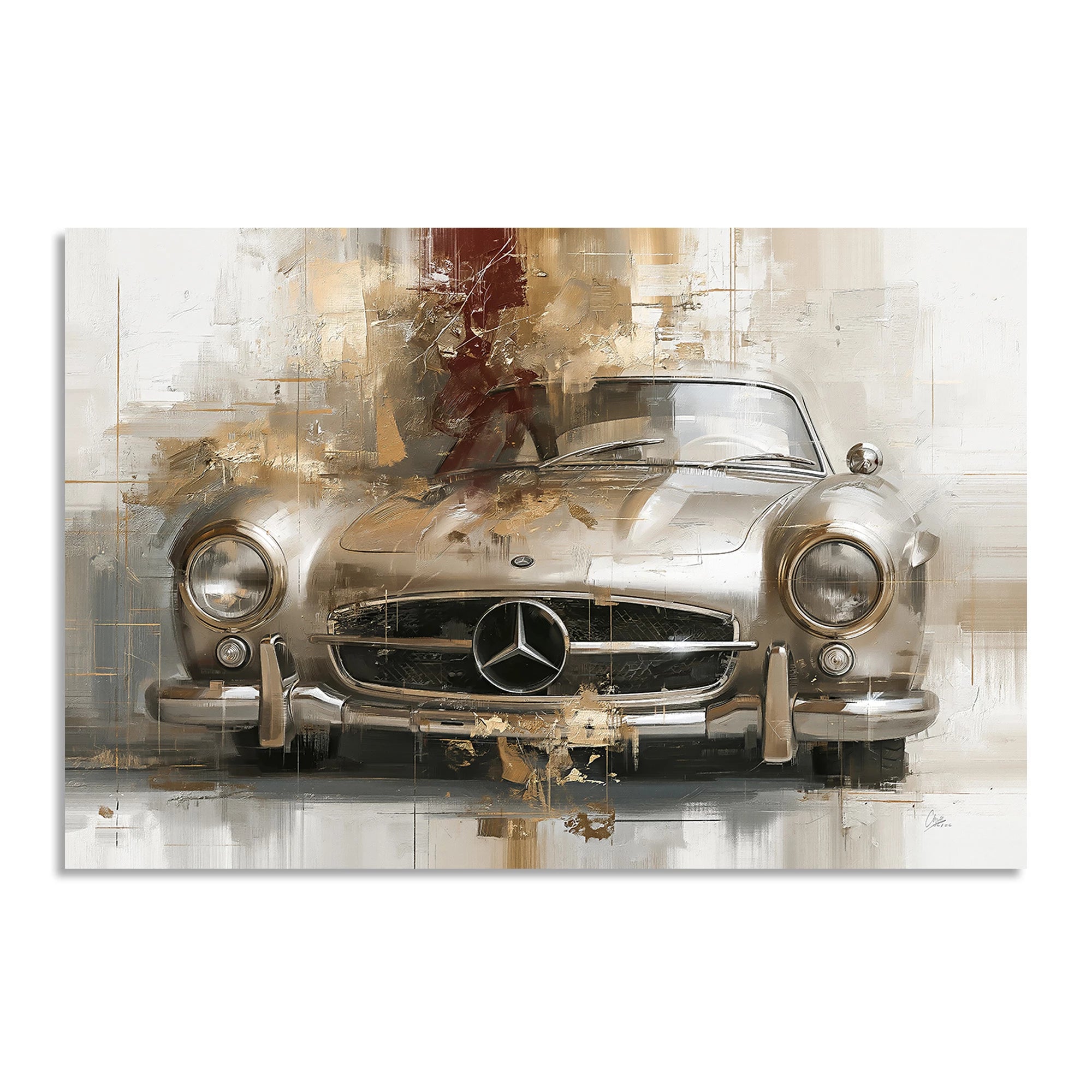 Mercedes 300SL Legende AluDibond Wandbild