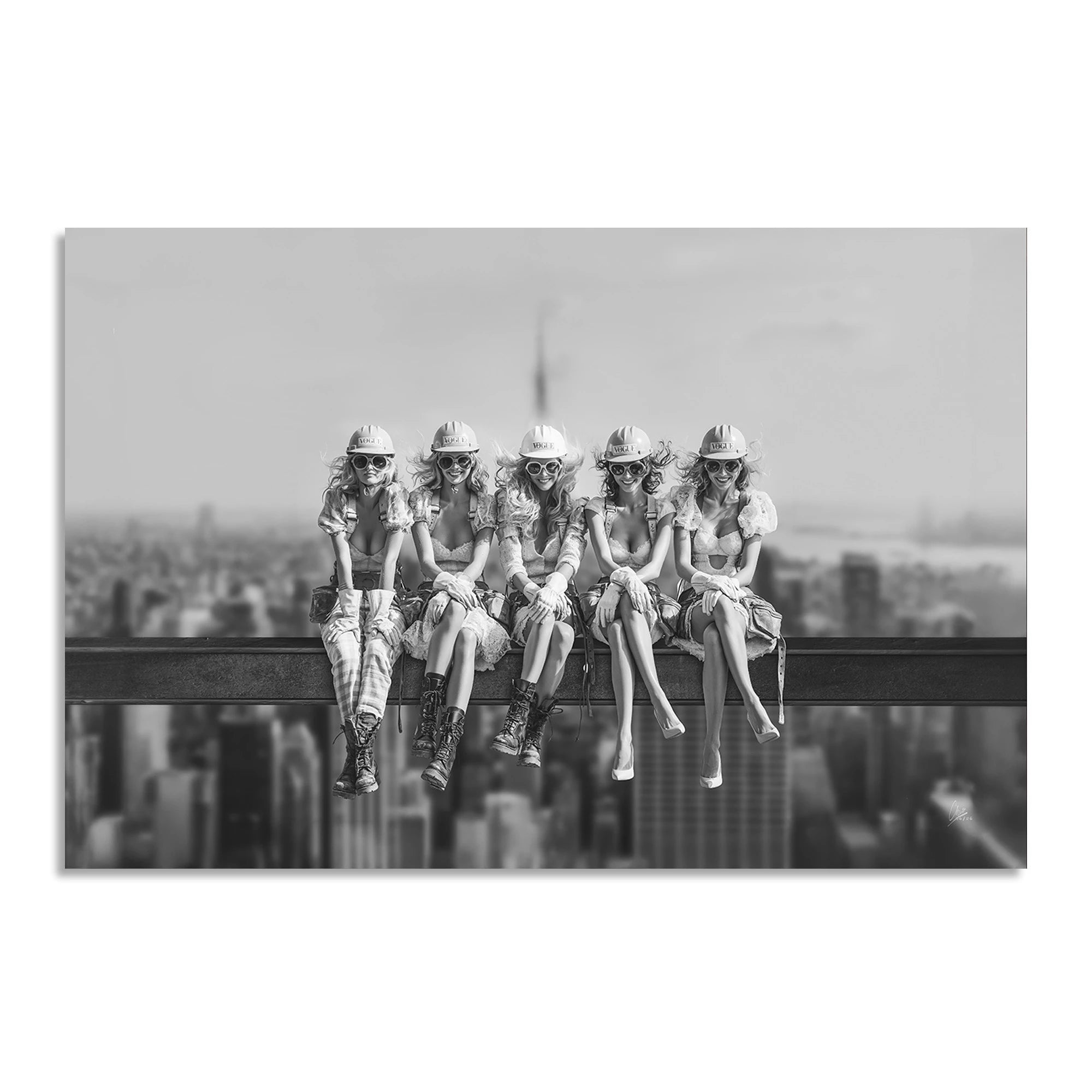 Skyline Girls AluDibond Wandbild
