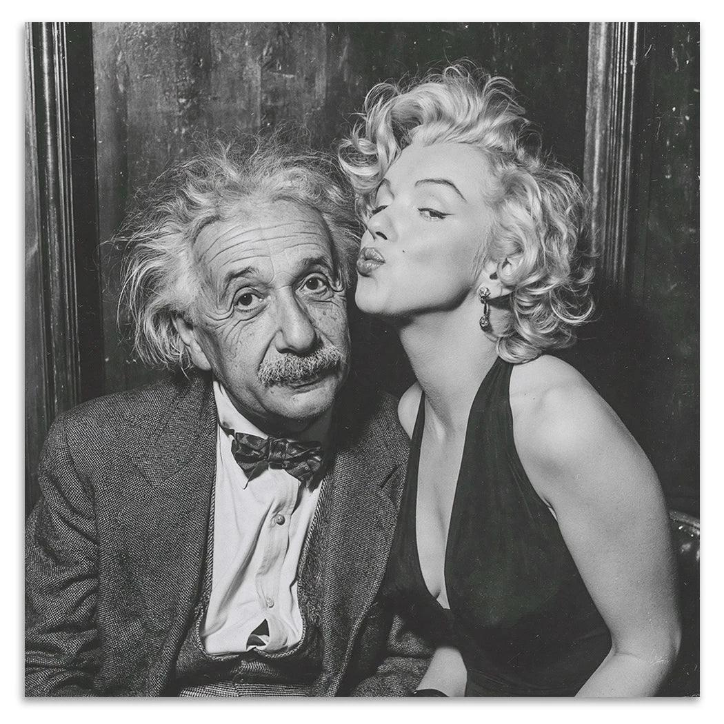 Einstein Monroe Secret Alu Dibond Wandbild