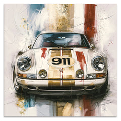 Porsche 911 Racing Alu Dibond Wandbild