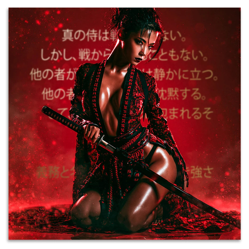 Samurai Rouge Alu Dibond Wandbild