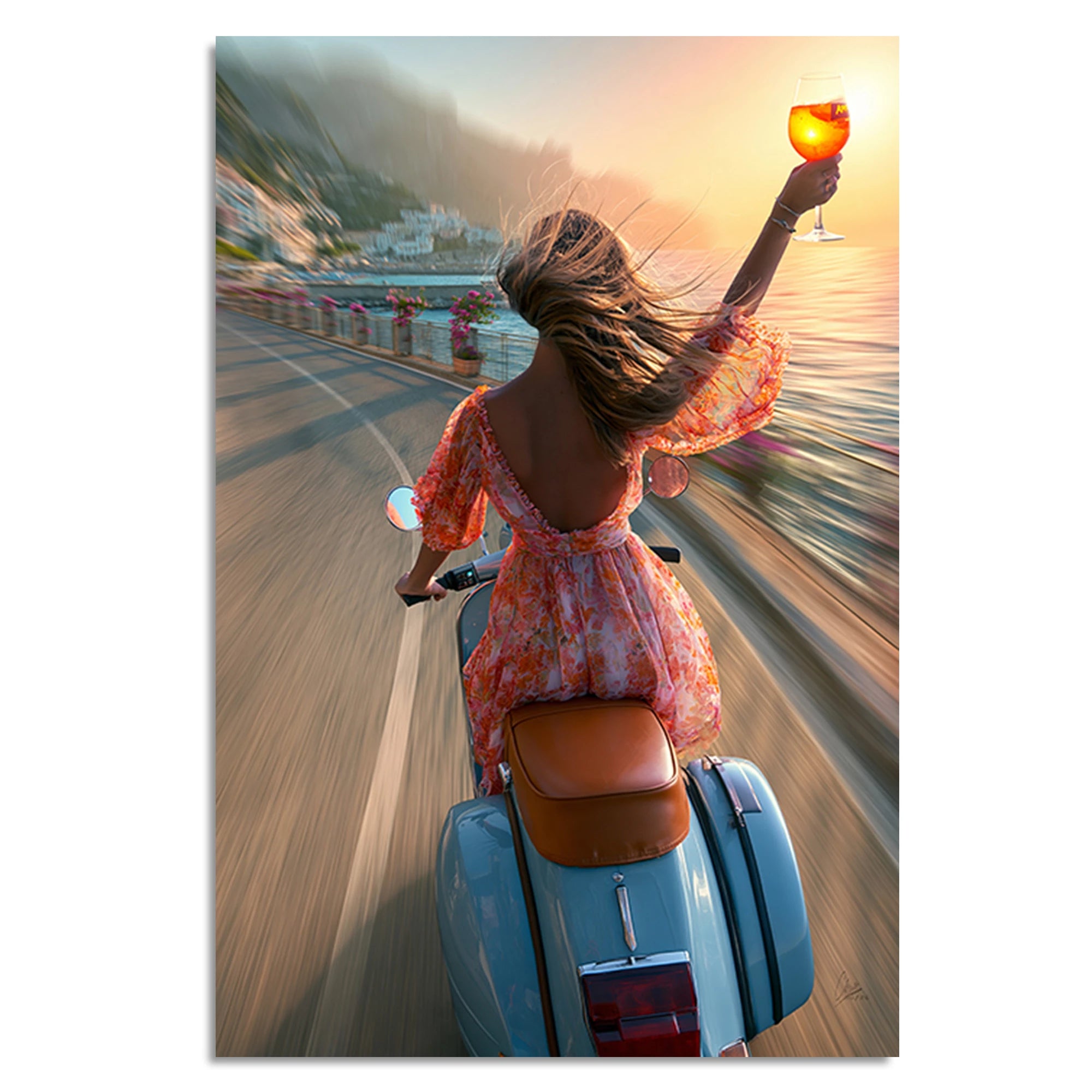Vespa Summerglam Alu Dibond Wandbild
