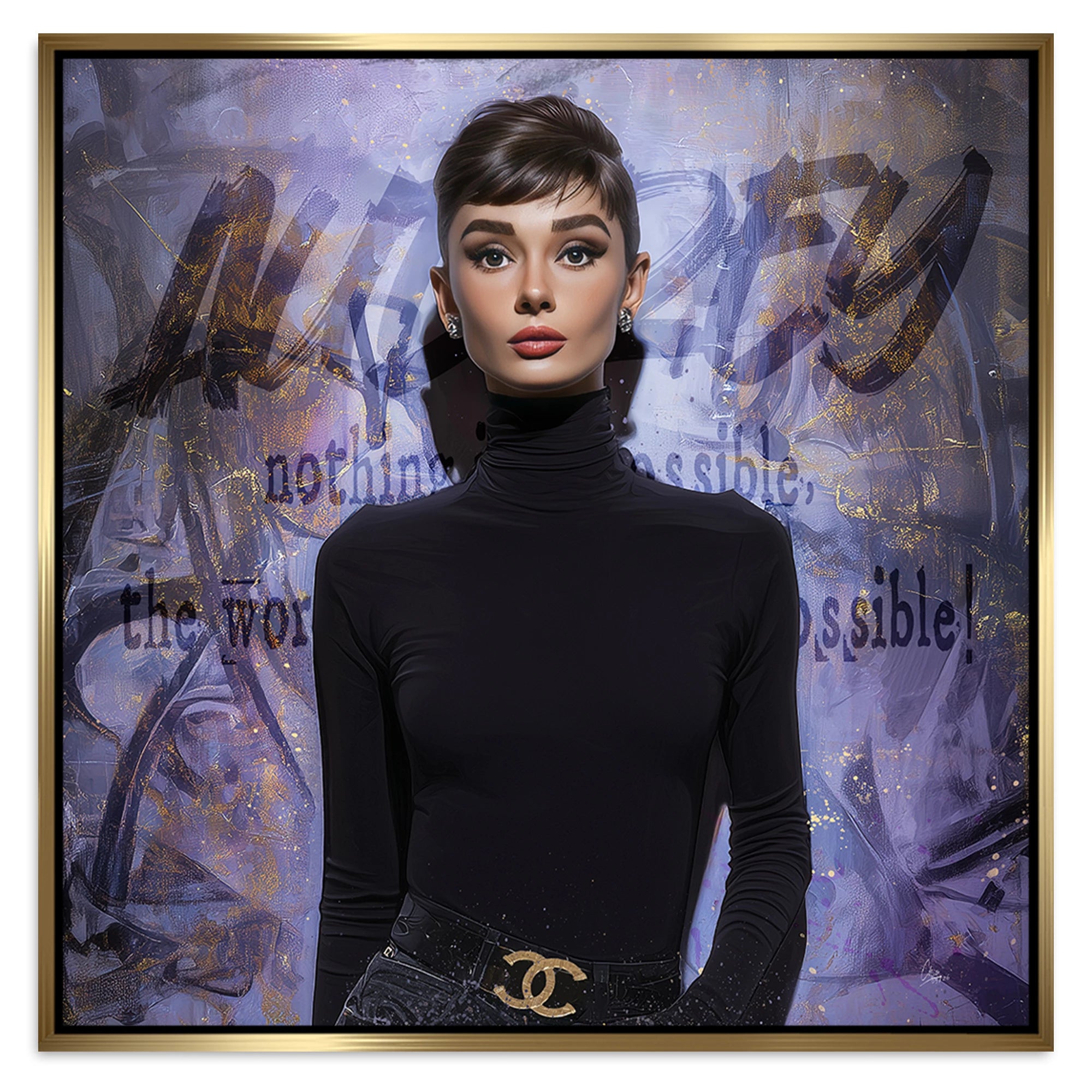 Audrey Hepburn Impossible Alu Dibond Wandbild