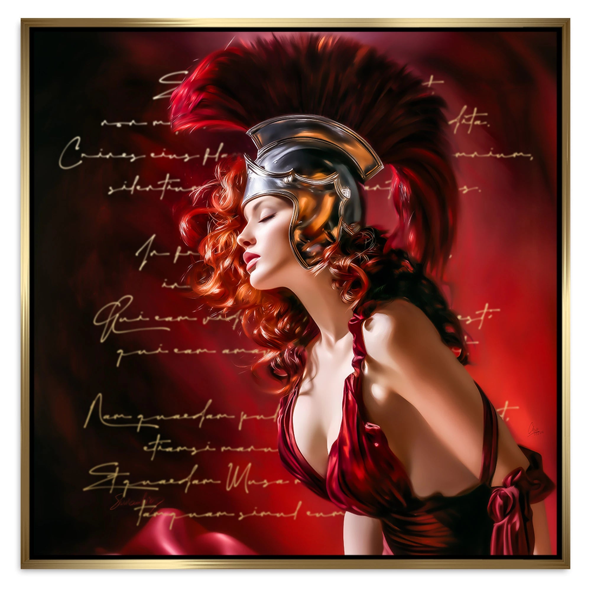 Venus in Rot Alu Dibond Wandbild