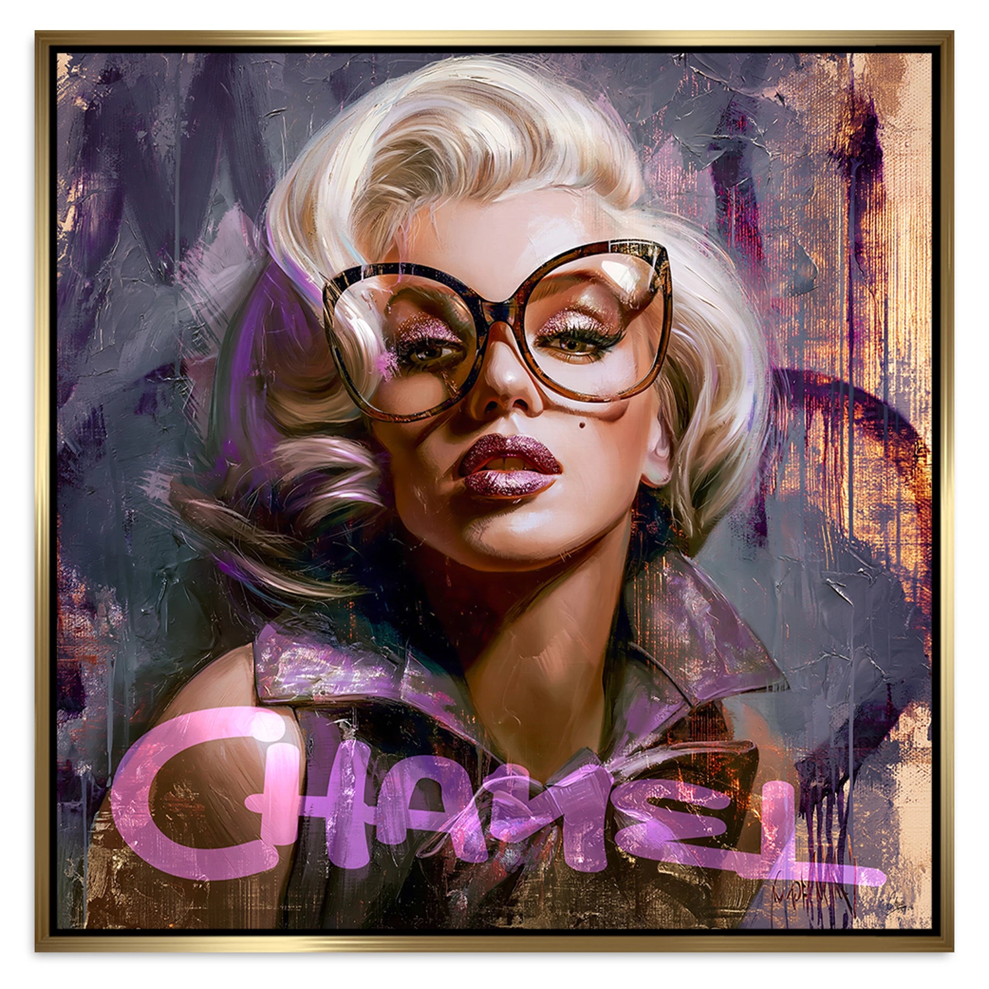 Monroe Chanel Chic Alu Dibond Wandbild