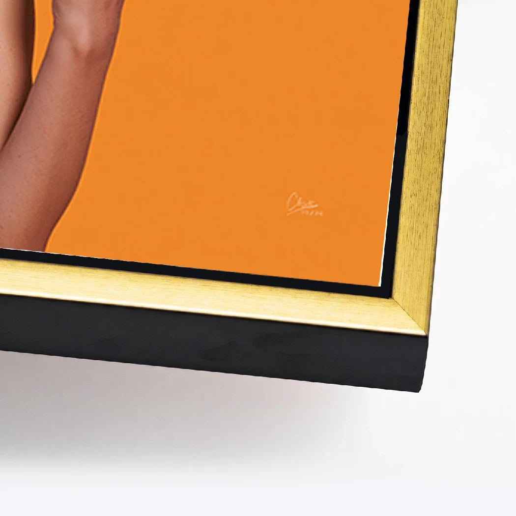 Marilyn Monroe Orange Kiss AluDibond Wandbild