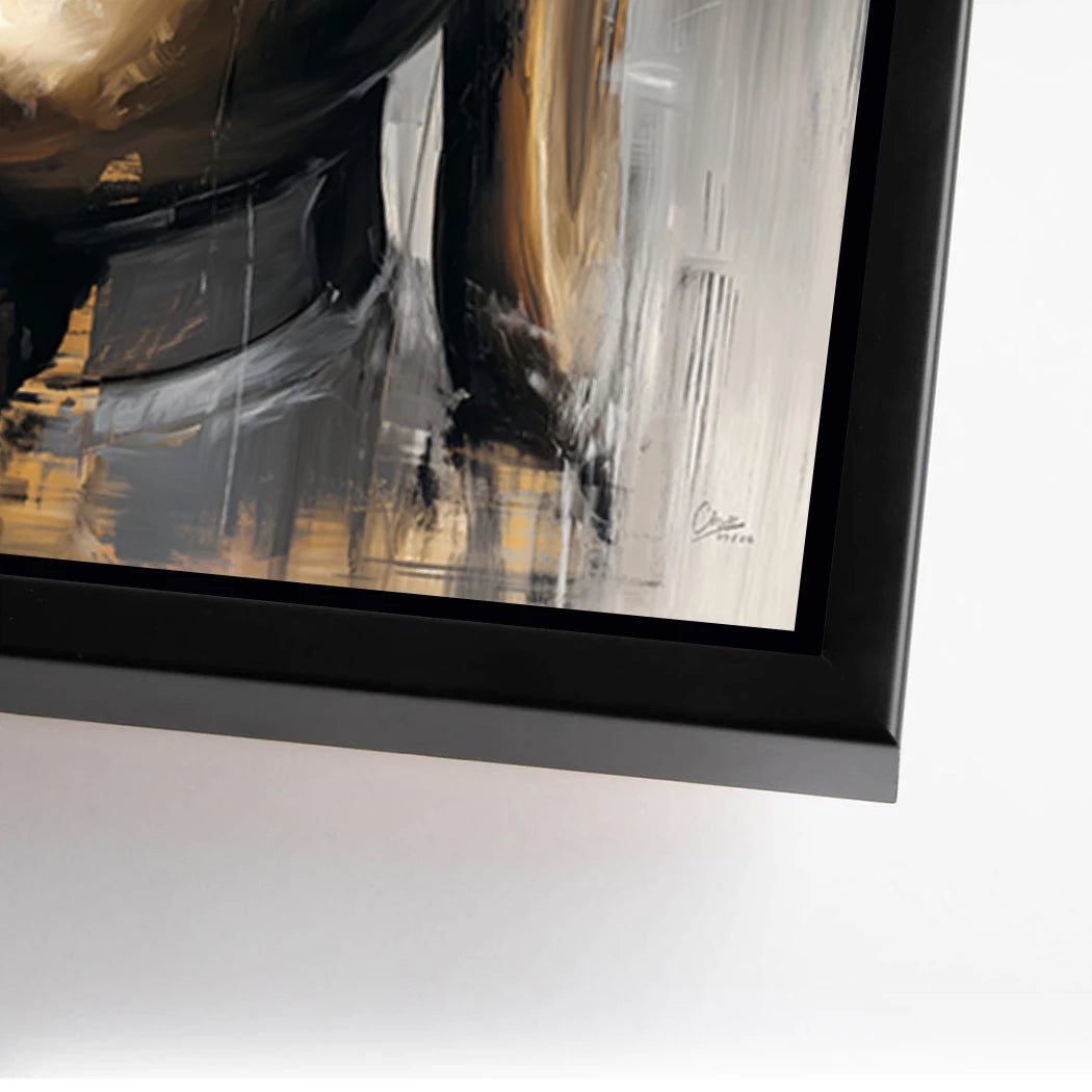 Buddha Gold Alu Dibond Wandbild