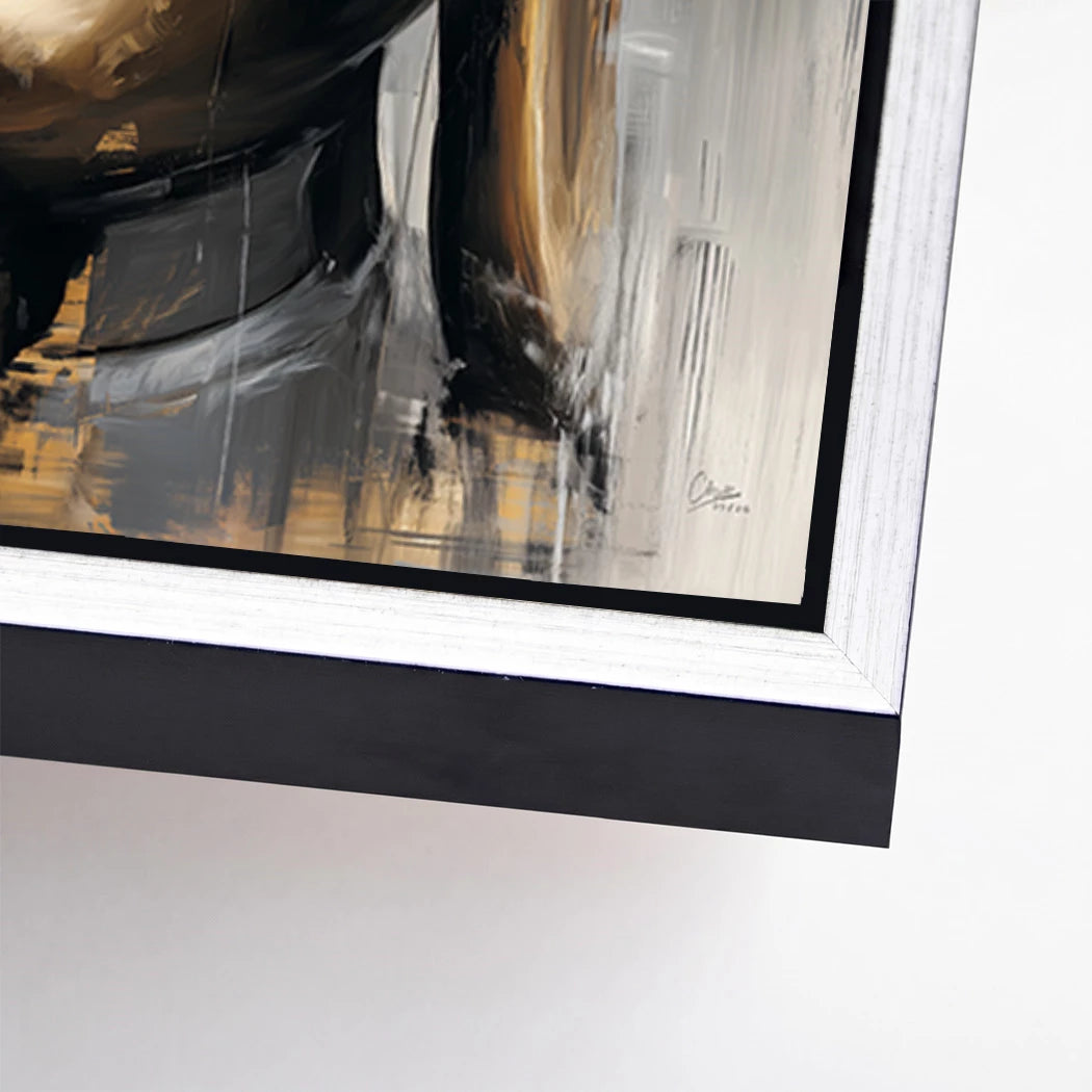 Buddha Gold Alu Dibond Wandbild