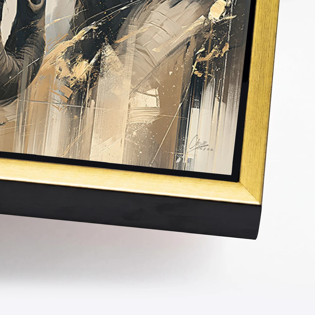 Goldener Elefant Alu Dibond Wandbild