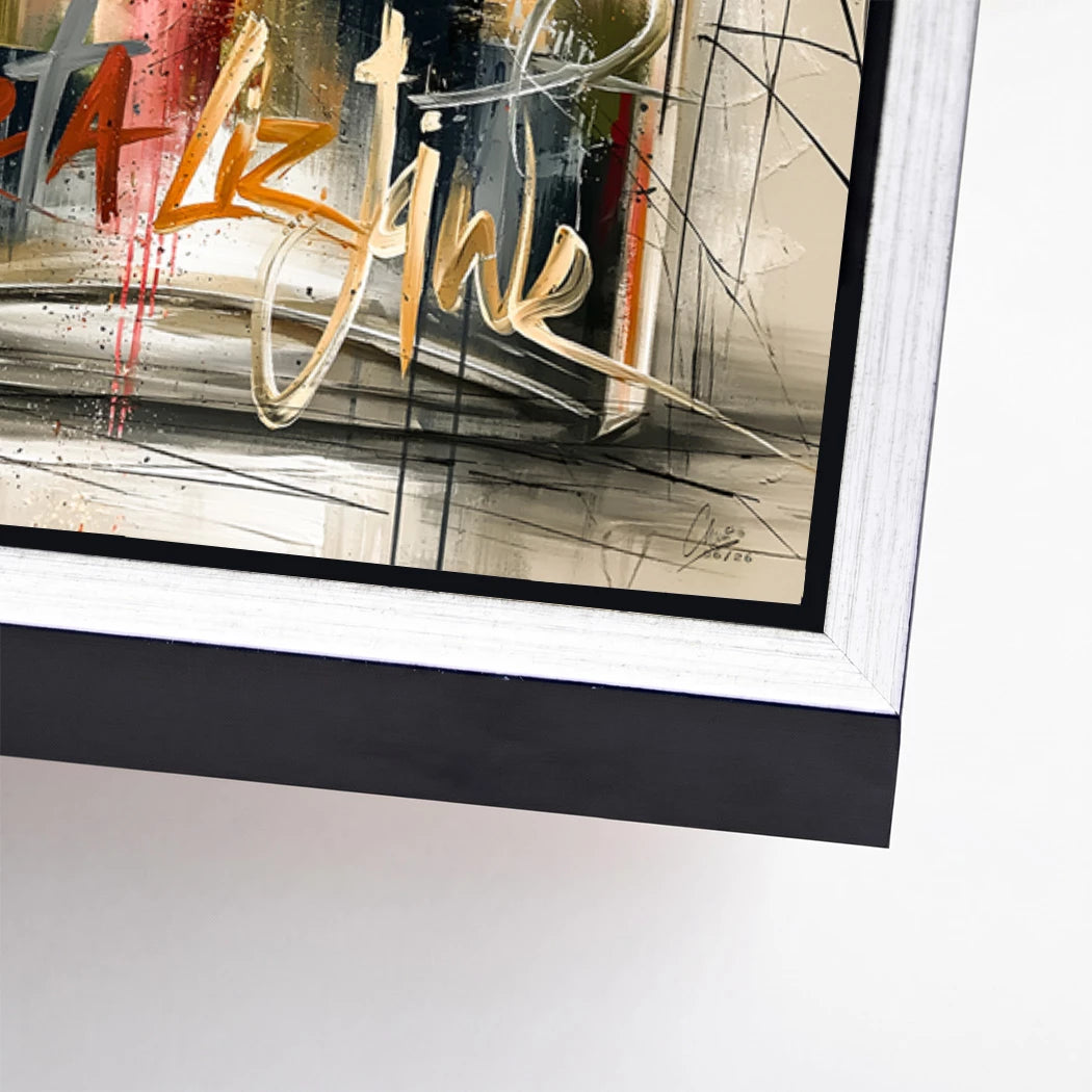 Chanel Graffiti Alu Dibond Wandbild