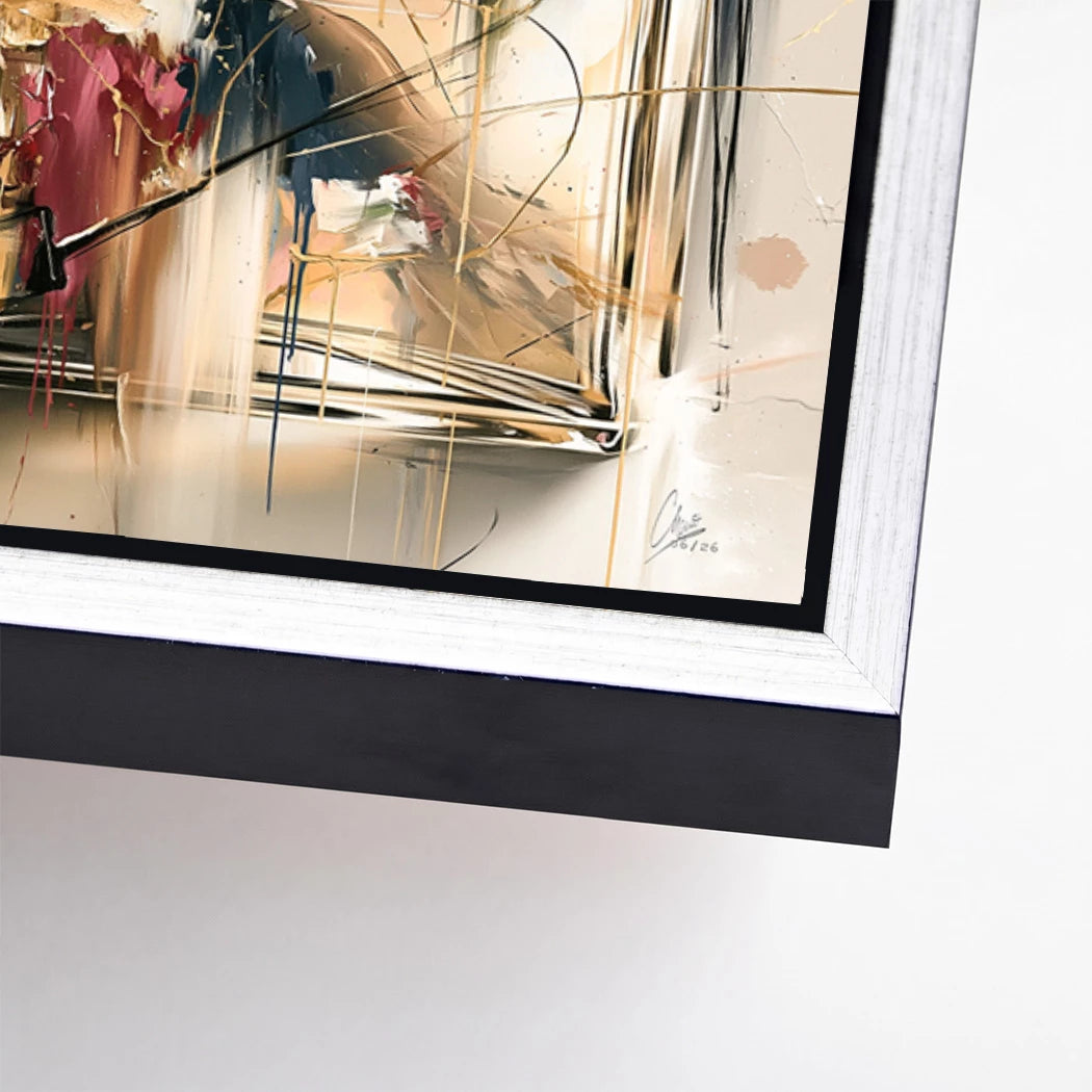 Chanel Goldflakon Alu Dibond Wandbild
