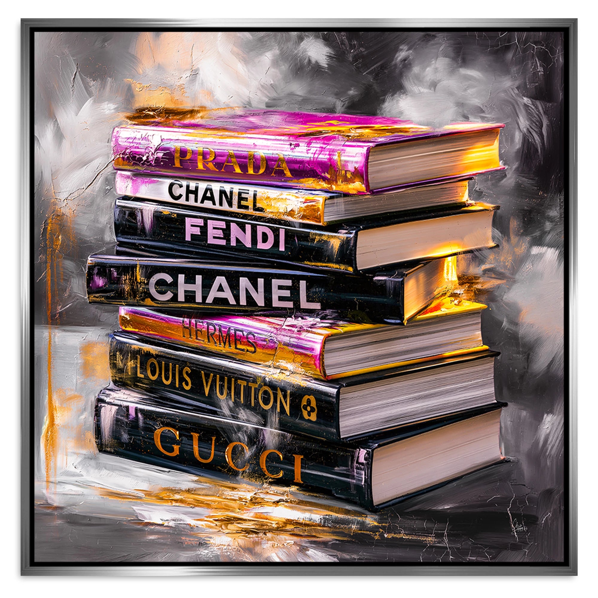 Fashion Bücher Alu Dibond Wandbild