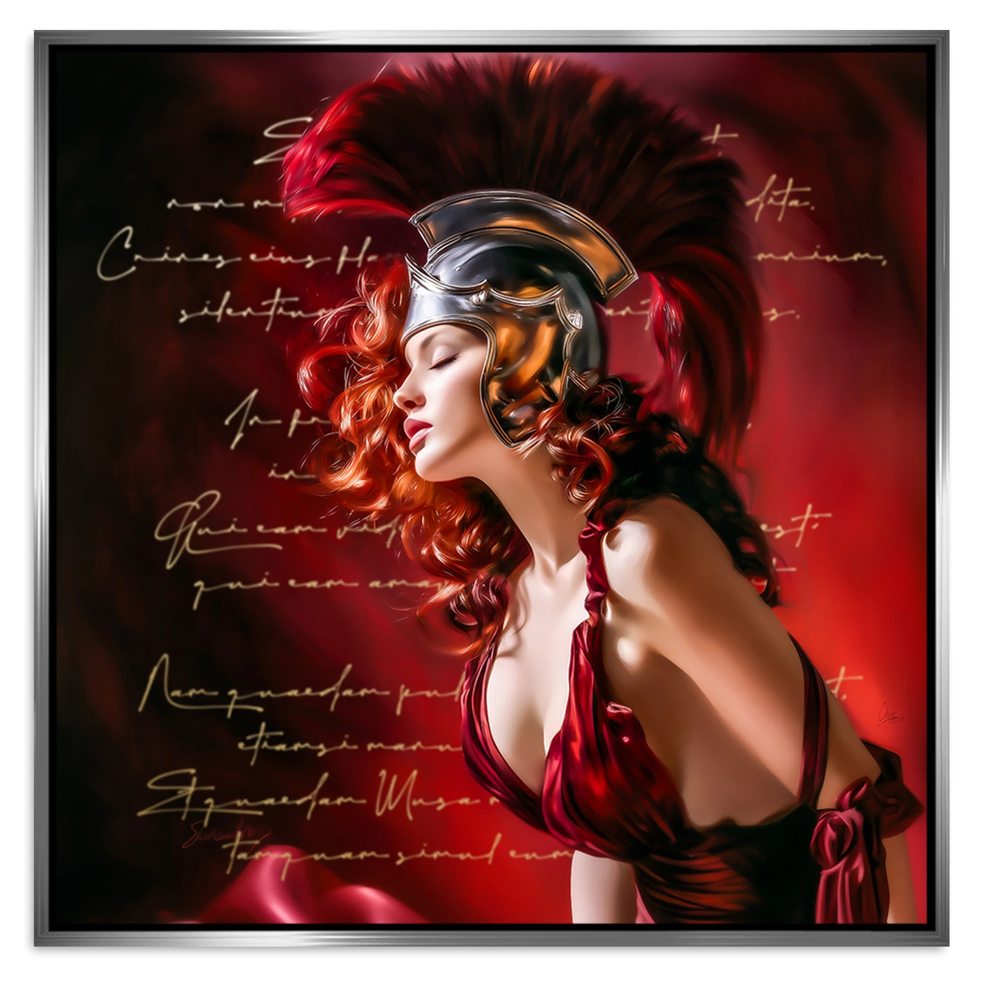 Venus in Rot Alu Dibond Wandbild