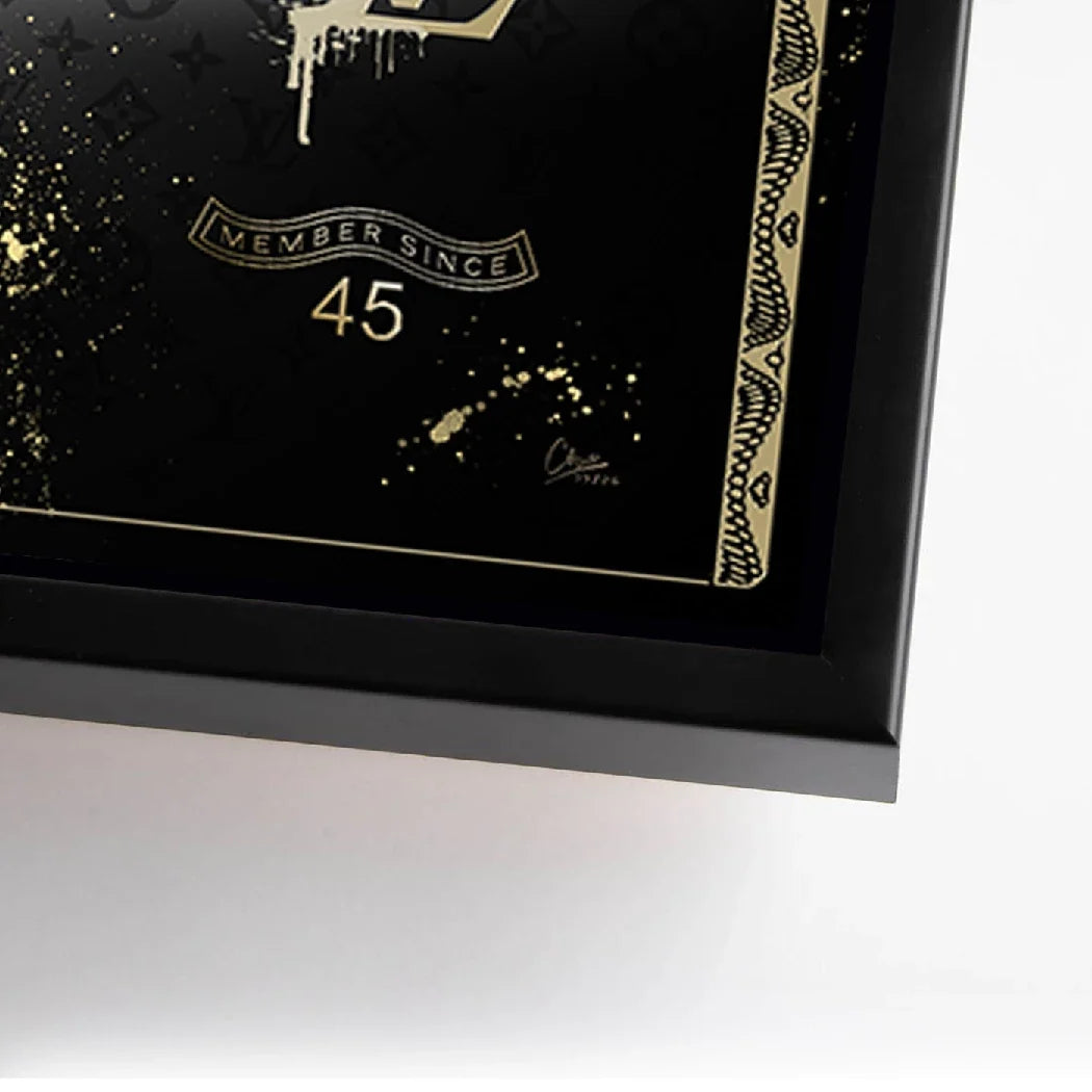 Dagobert Duck Black Amex AluDibond Wandbild