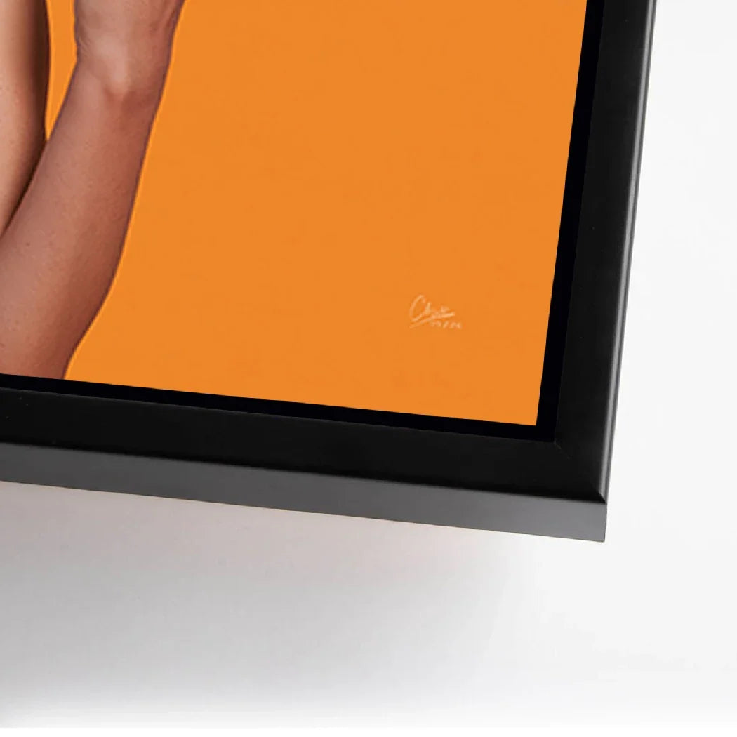 Marilyn Monroe Orange Kiss AluDibond Wandbild