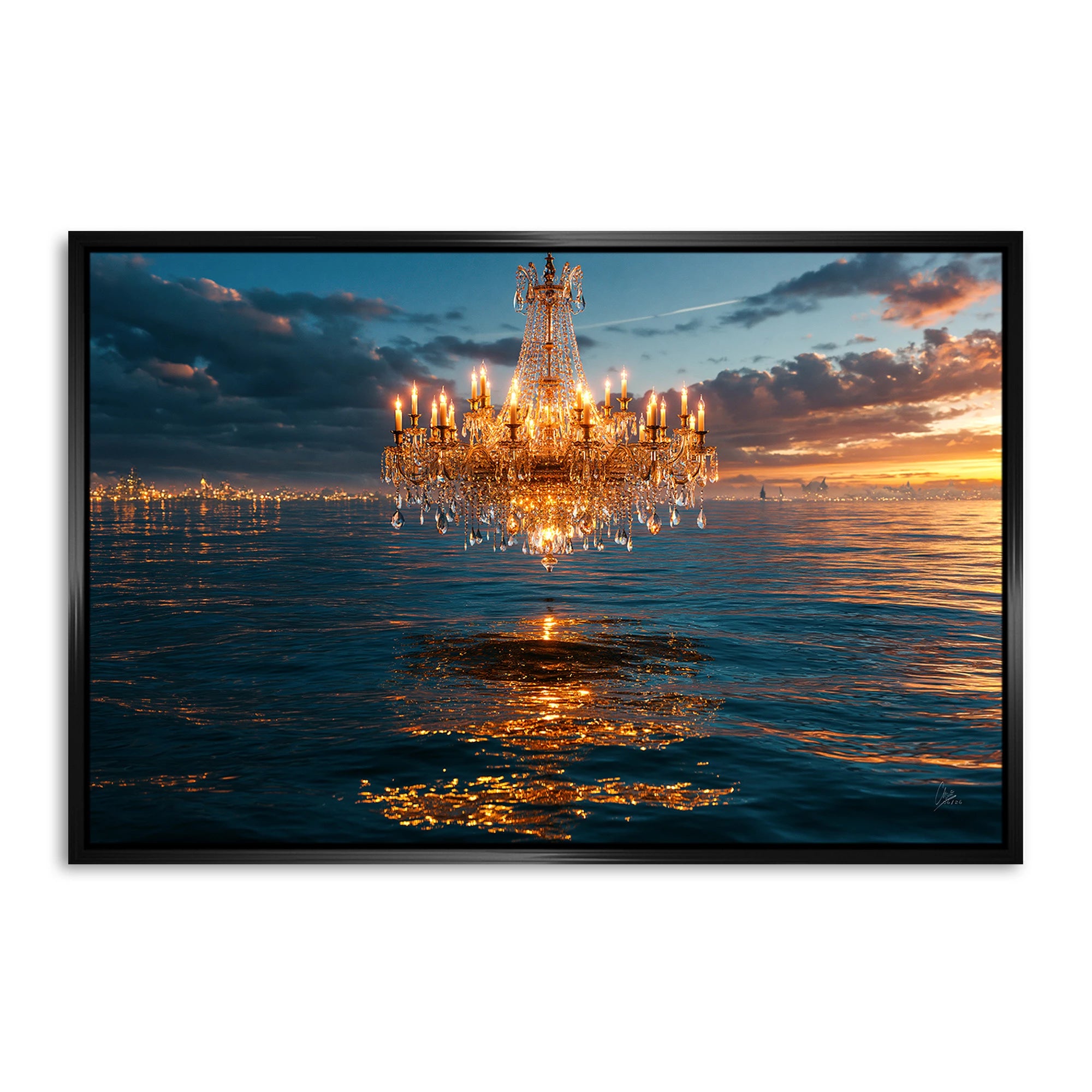 Kristall Meerblick AluDibond Wandbild