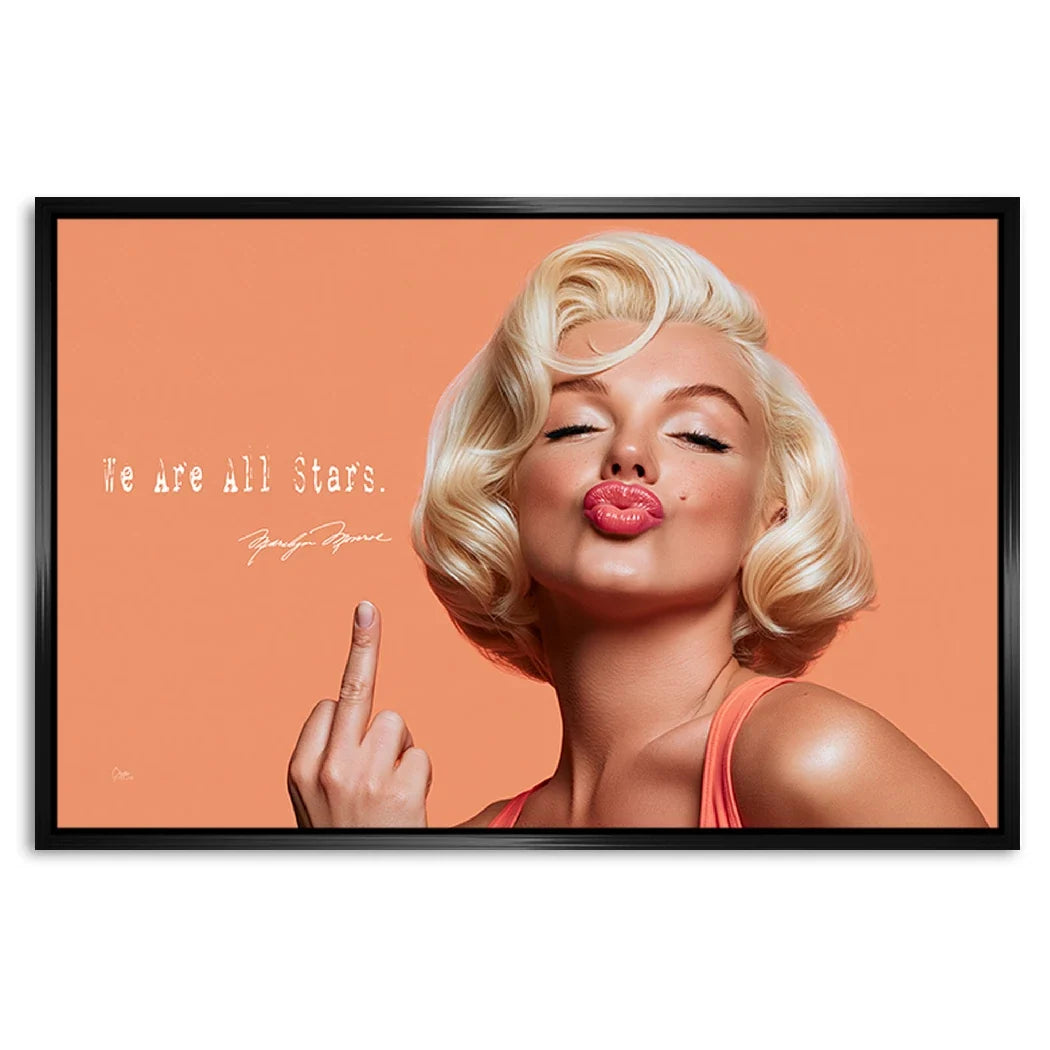 Marilyn Monroe Star Kiss AluDibond Wandbild