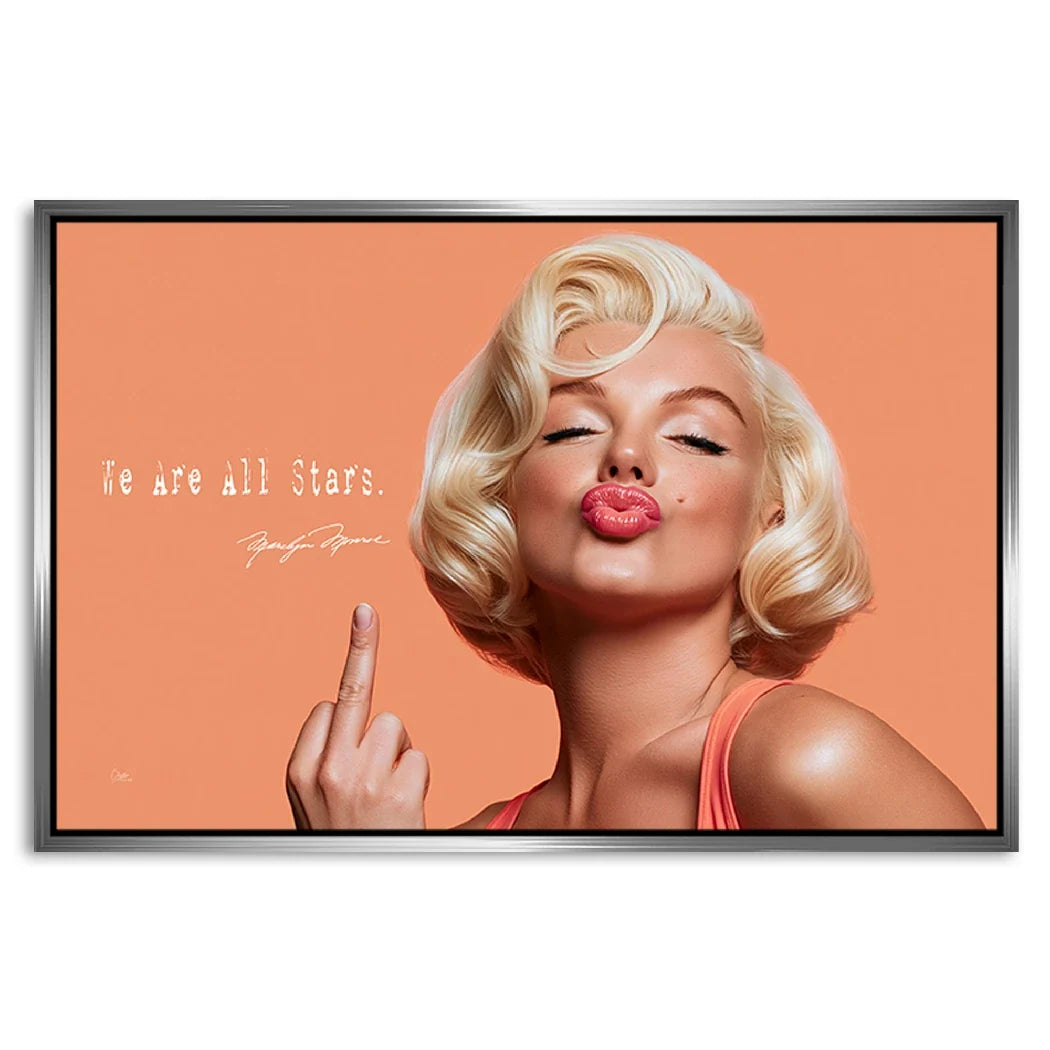 Marilyn Monroe Star Kiss AluDibond Wandbild