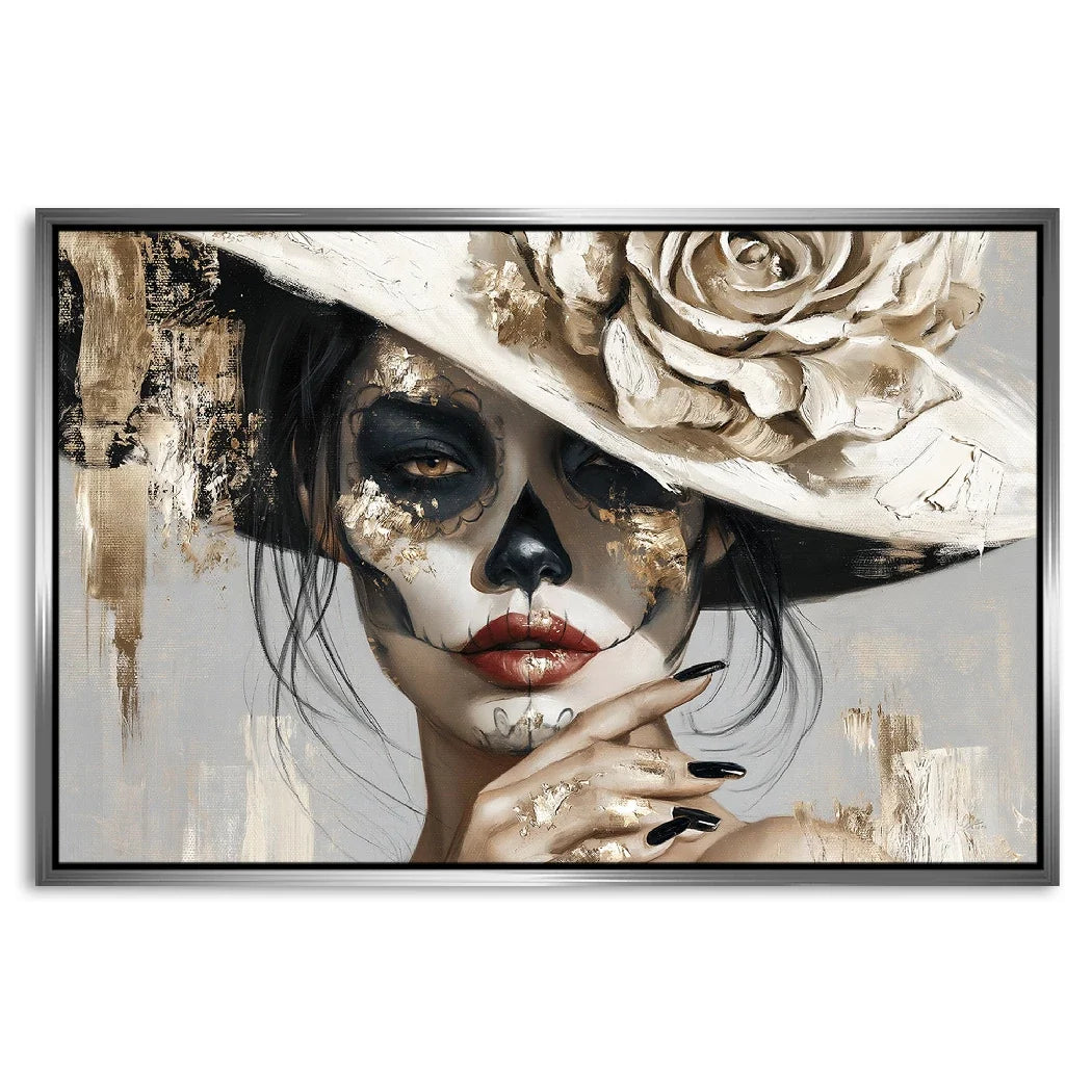 La Catrina Golden Rose AluDibond Wandbild