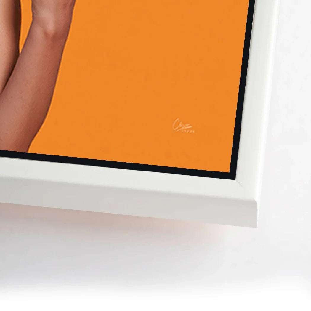 Marilyn Monroe Orange Kiss AluDibond Wandbild