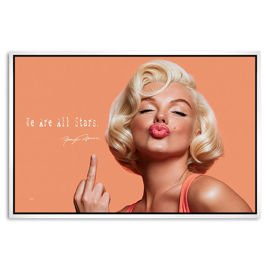 Marilyn Monroe Star Kiss AluDibond Wandbild