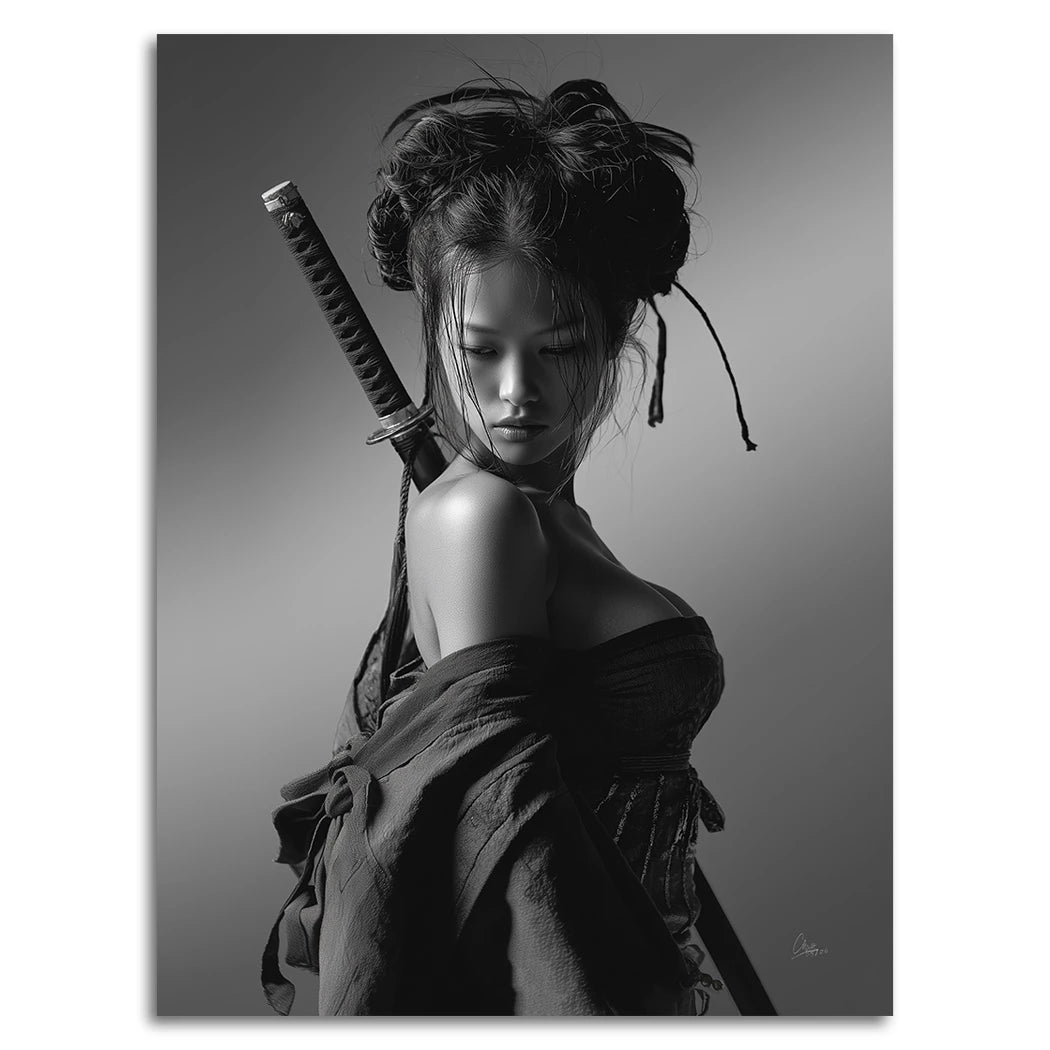 Samurai Diva Alu Dibond Wandbild