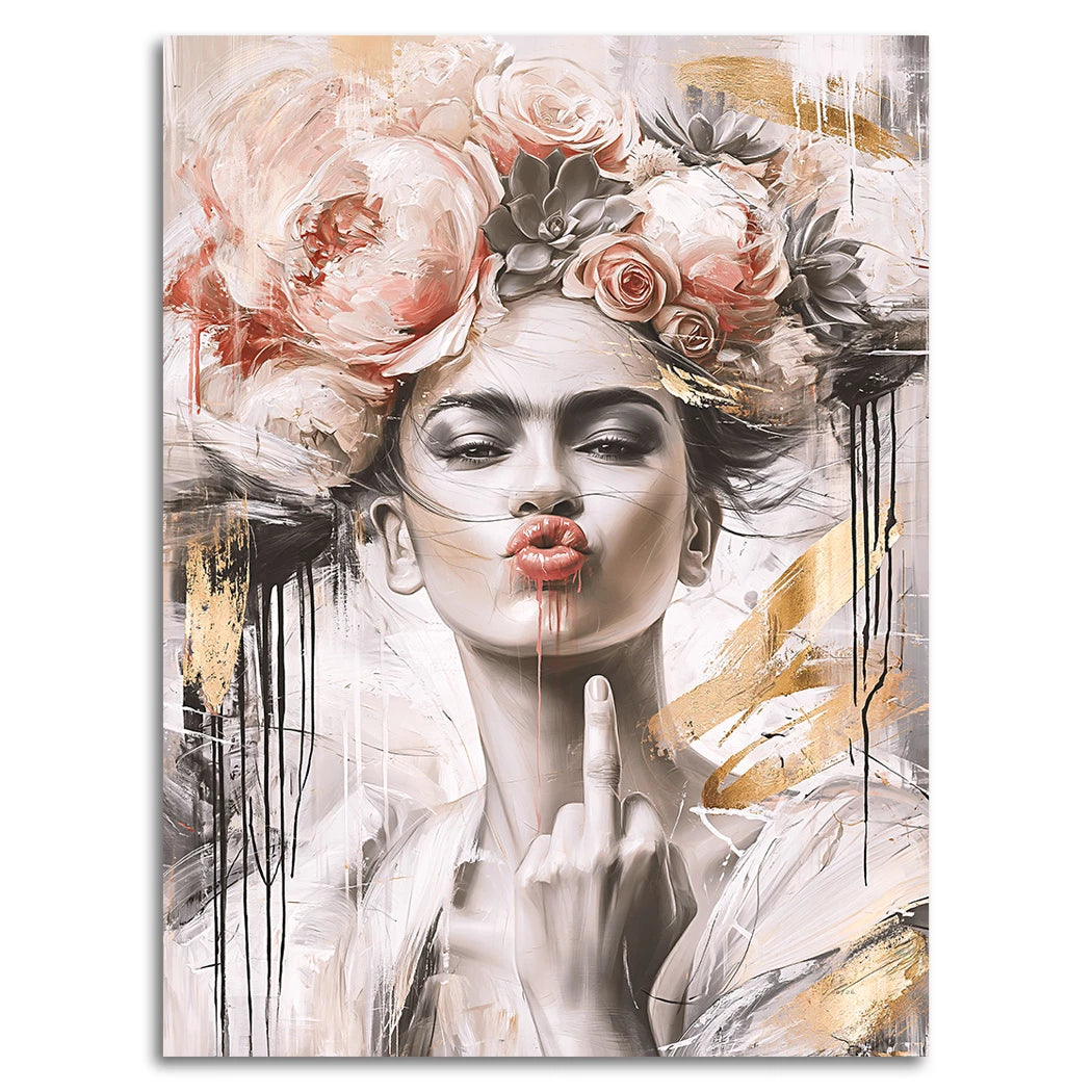 Frida Kahlo Attitude Alu Dibond Wandbild