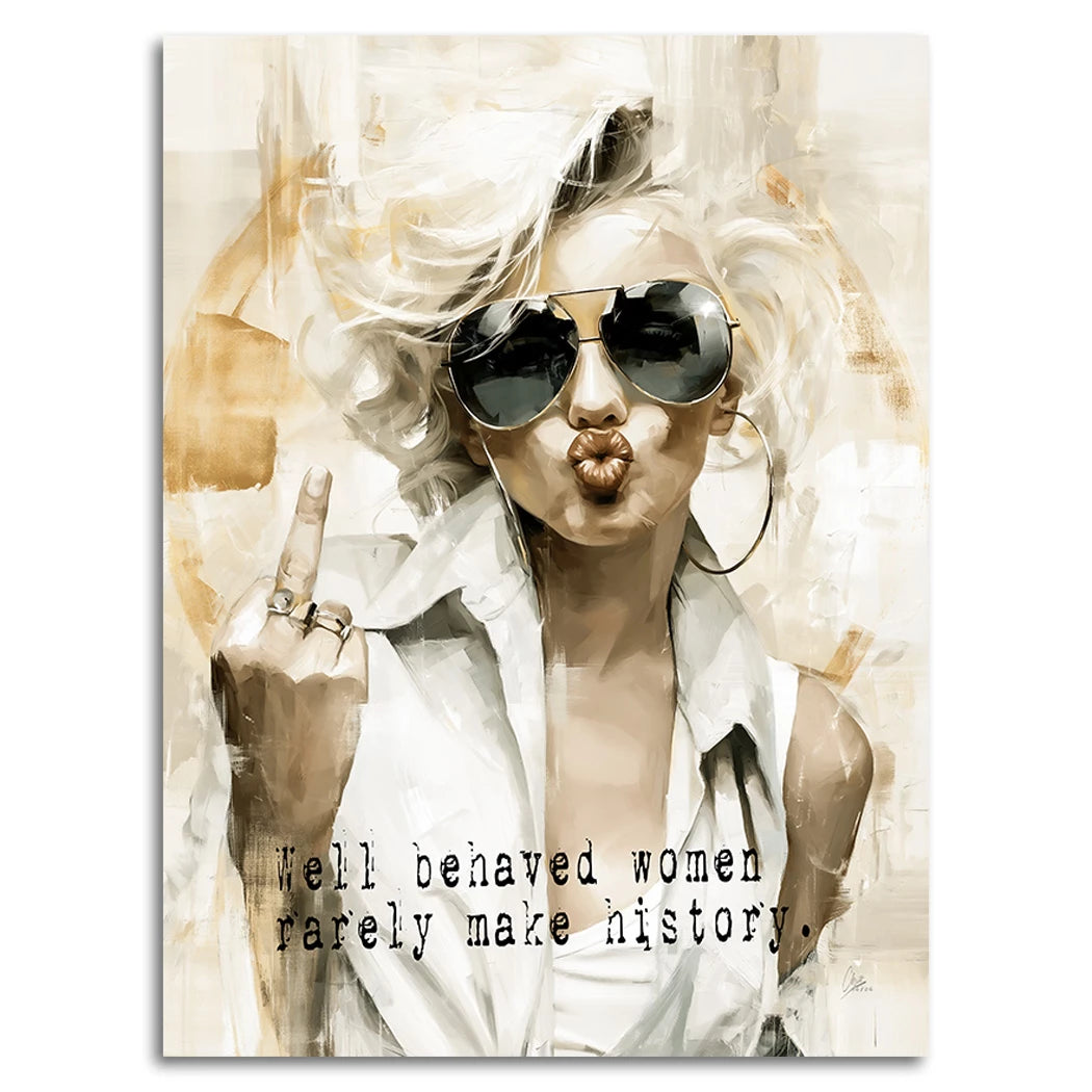 Marilyn Monroe Rebell Alu Dibond Wandbild