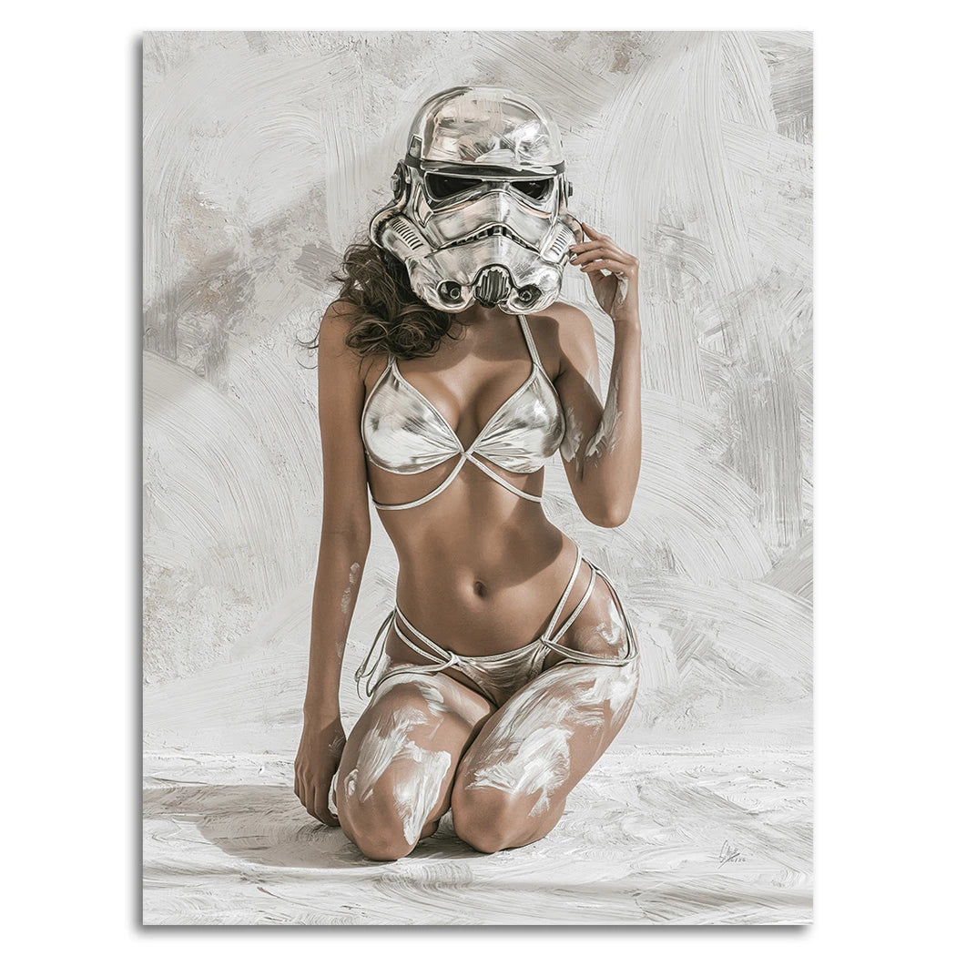 Stormtrooper Blanc Alu Dibond Wandbild