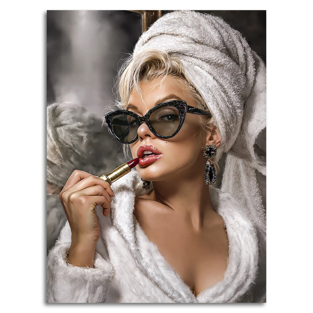 Marilyn Rouge Alu Dibond Wandbild