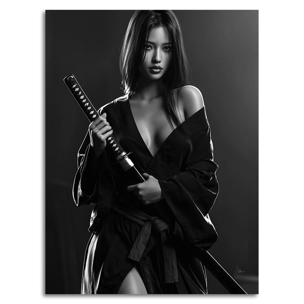 Katana Goddess Alu Dibond Wandbild