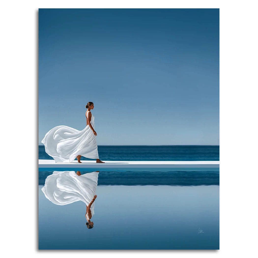 Blue Silence Alu Dibond Wandbild