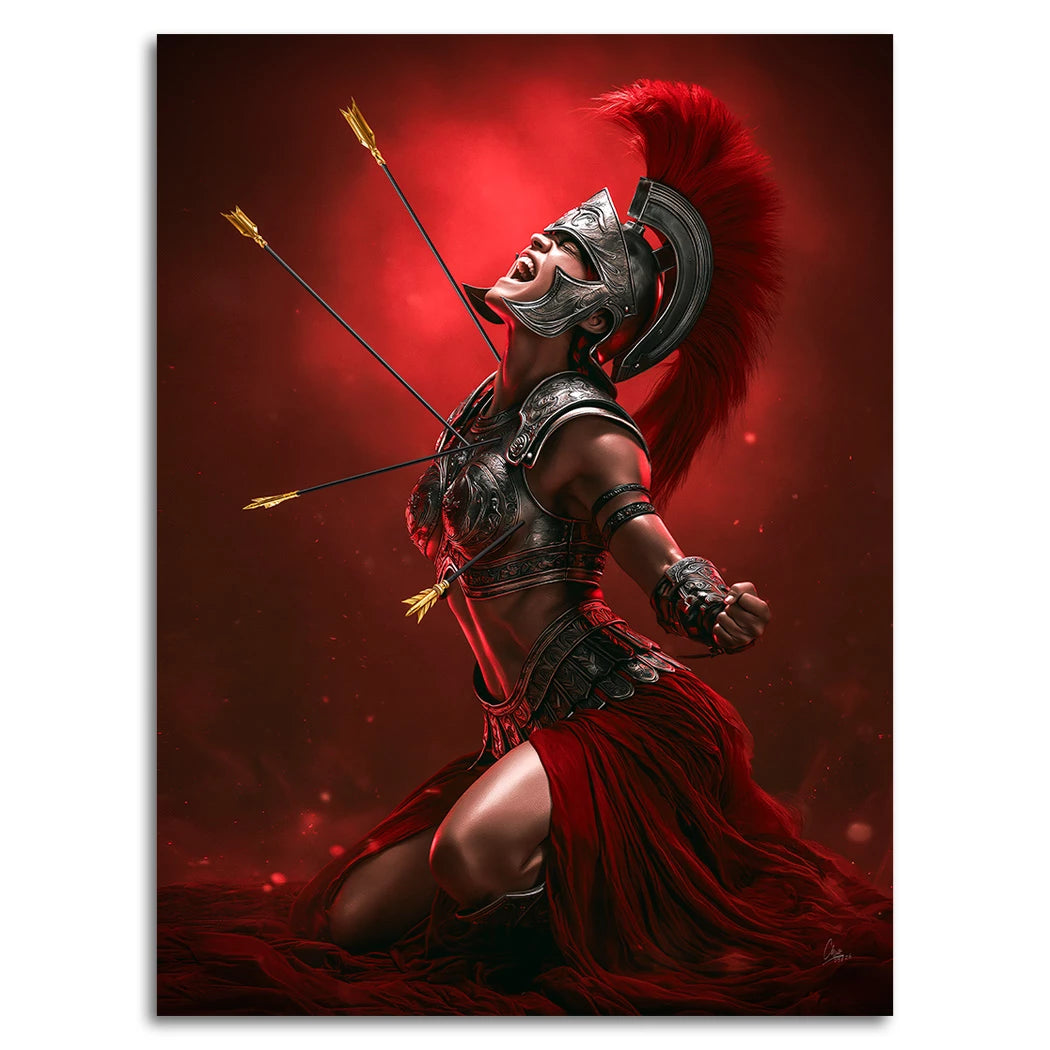 Die Gladiatorin Alu Dibond Wandbild