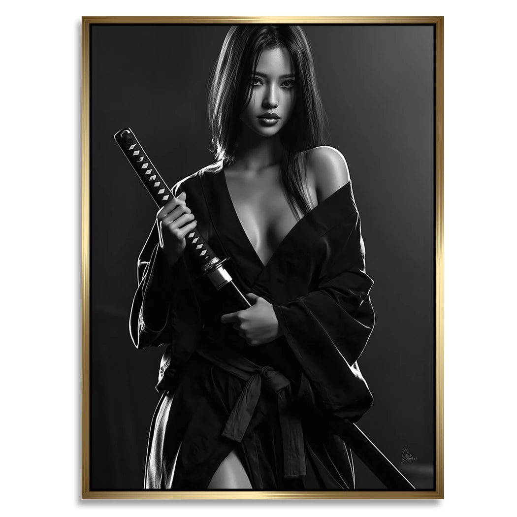 Katana Goddess Alu Dibond Wandbild