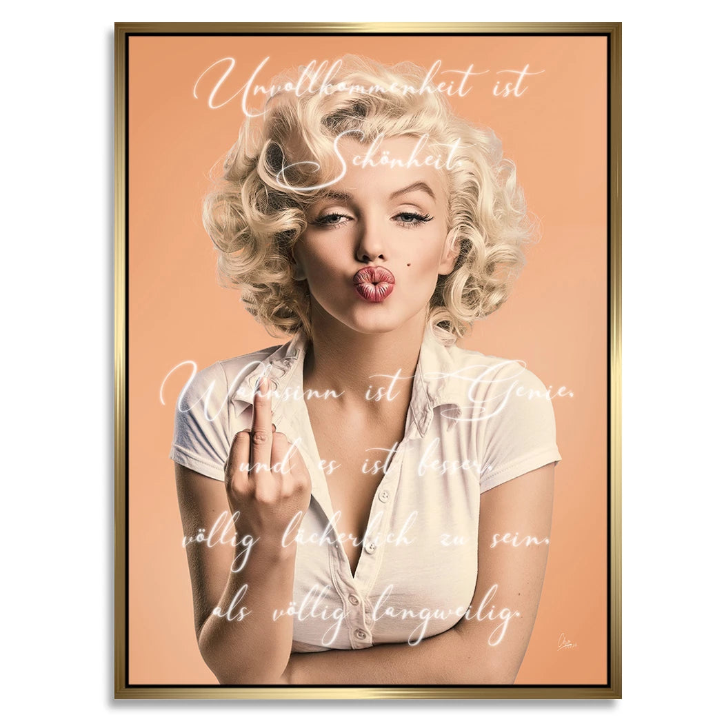 Marilyn Monroe Statement Alu Dibond Wandbild