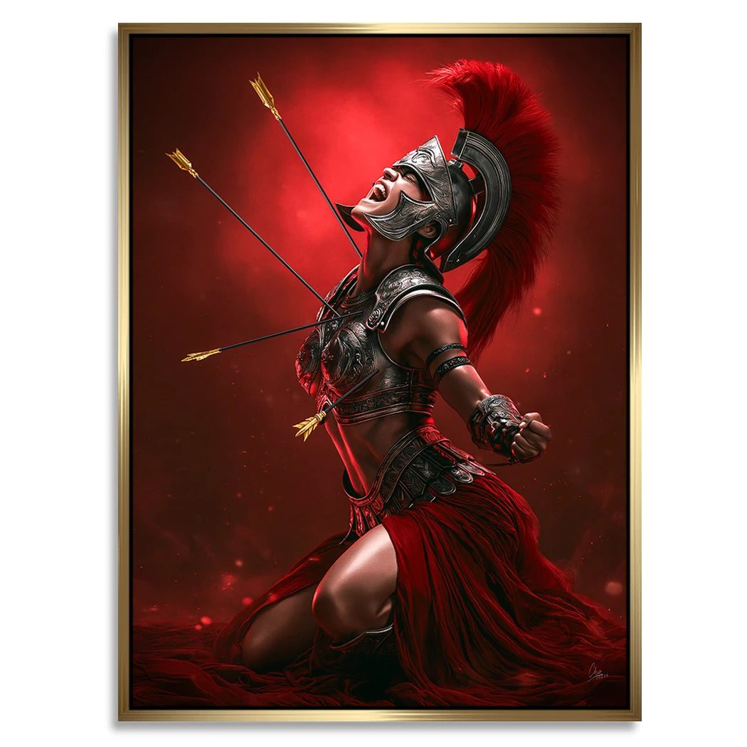 Die Gladiatorin Alu Dibond Wandbild