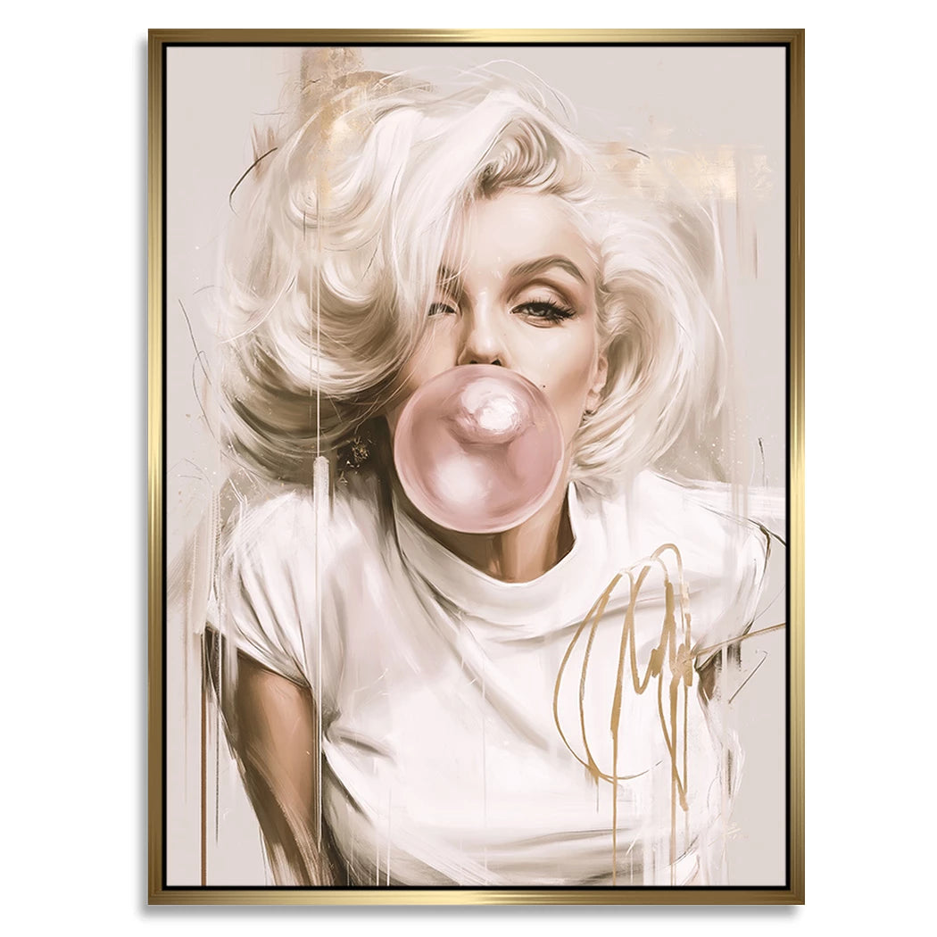 Marilyn Bubble Art Alu Dibond Wandbild