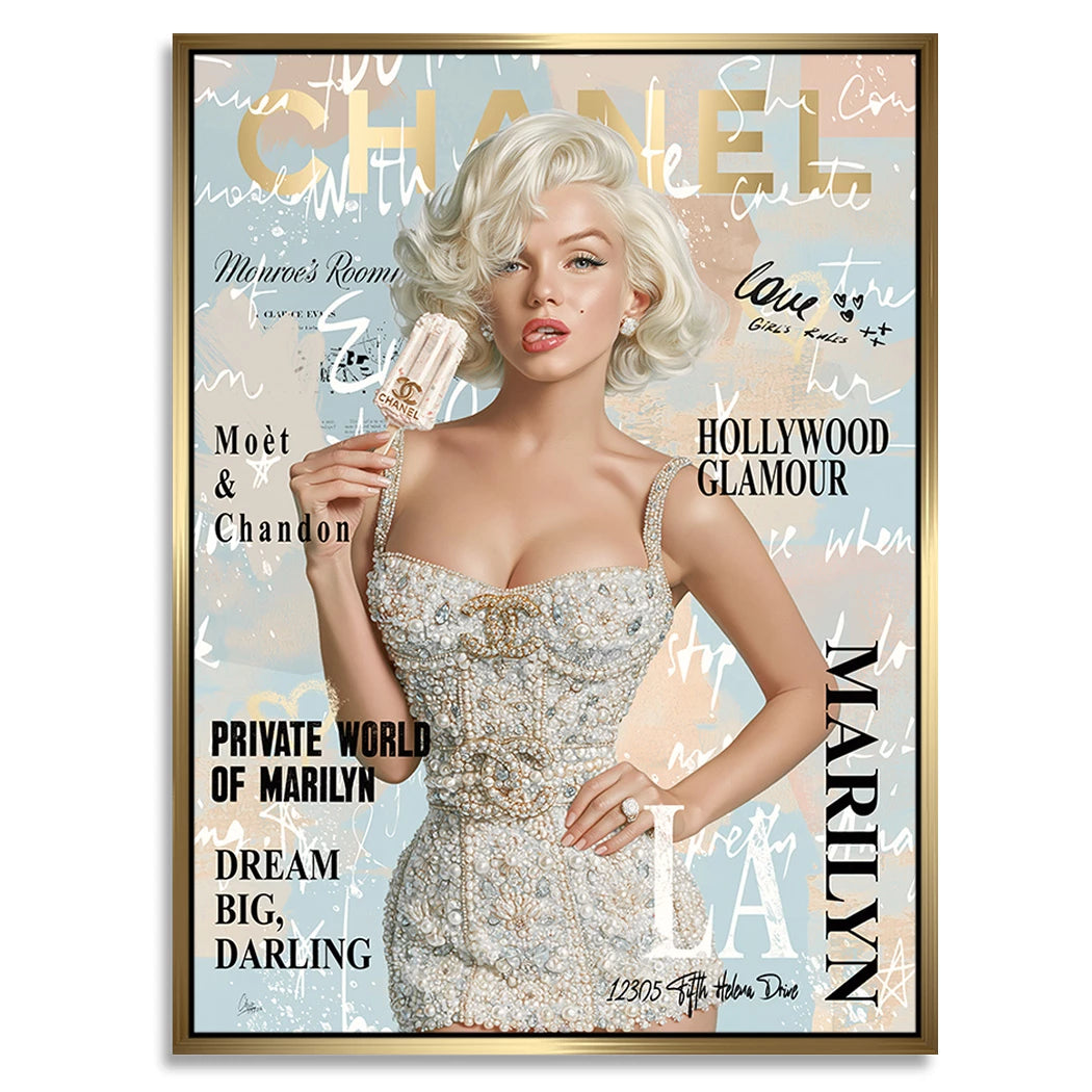 Marilyn Eis Glamour Alu Dibond Wandbild