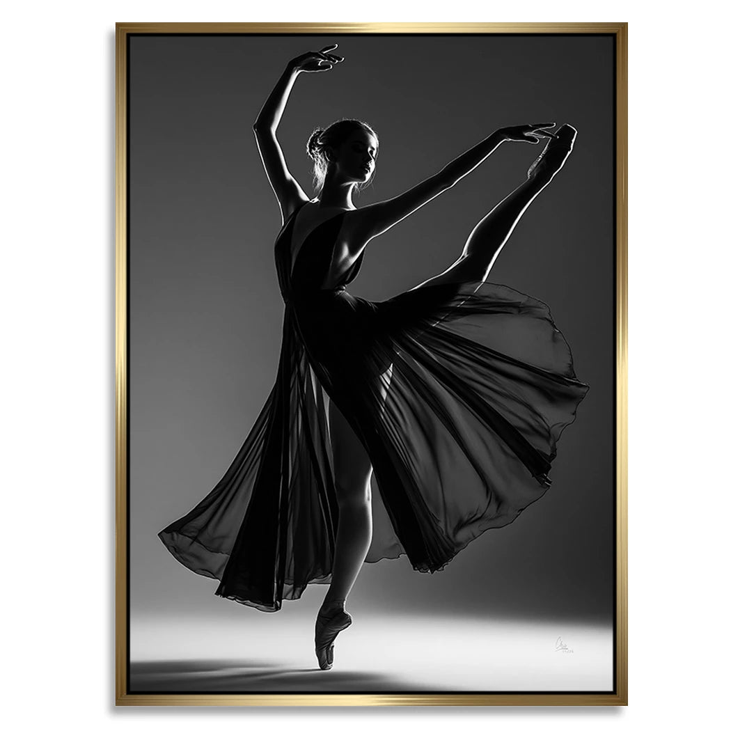 Ballerina Schattenpoesie Alu Dibond Wandbild